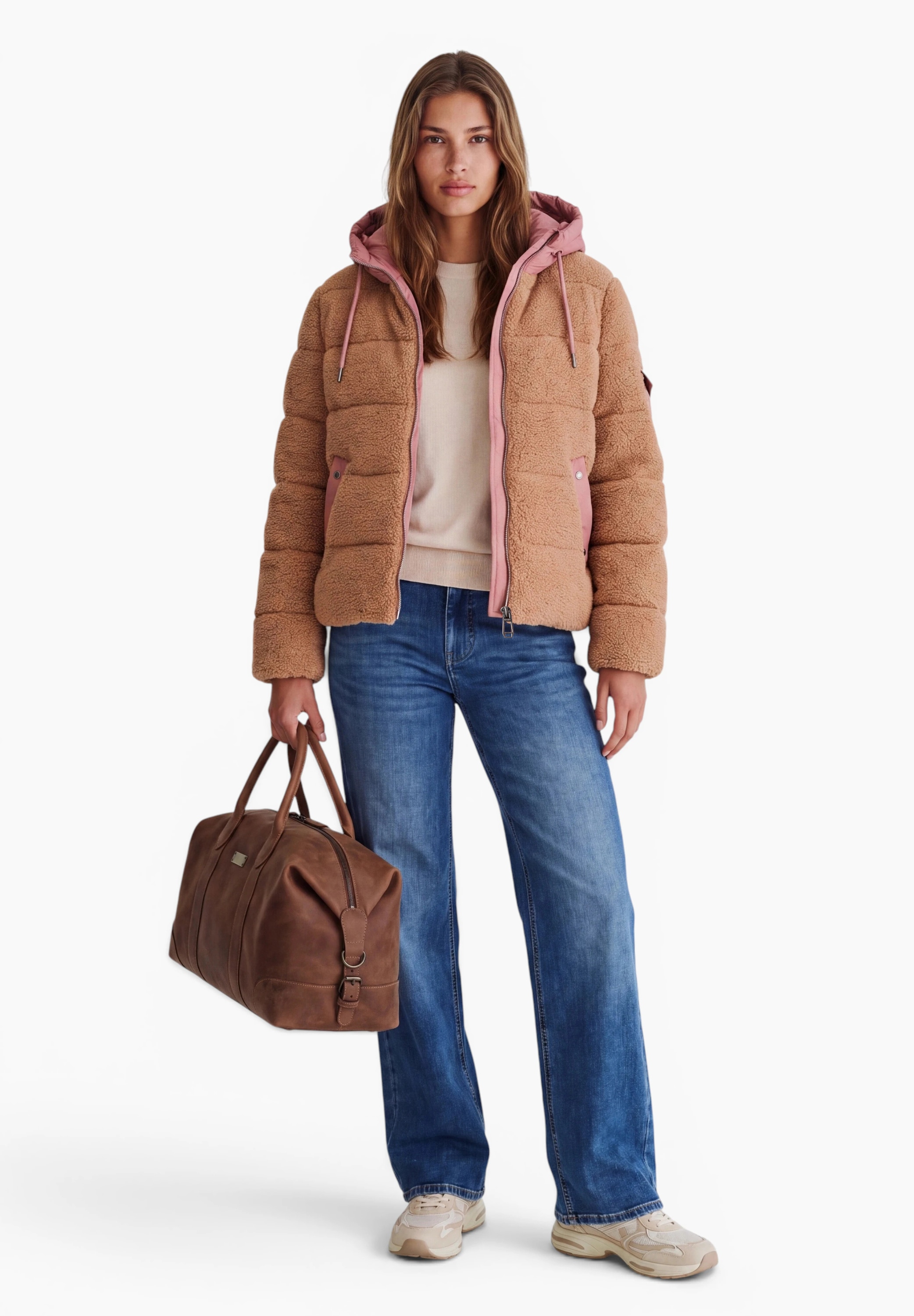 STREET ONE STUDIO Kurzjacke mit Kapuze mit moderner Steppung