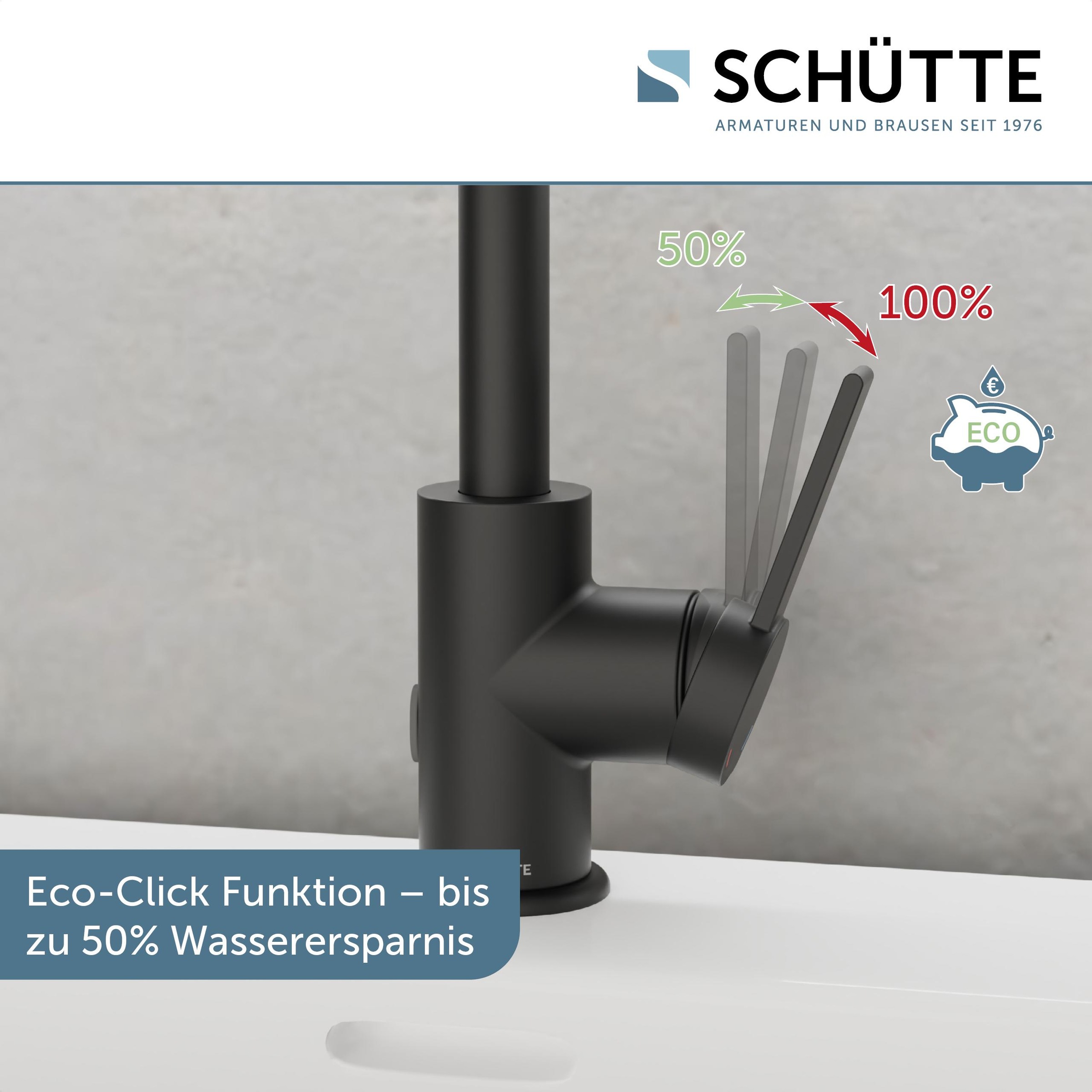 Schütte Waschtischarmatur »»LOS ANGELES««, (1 St.), Praktische Cold-Start-Funktion zum Energiesparen