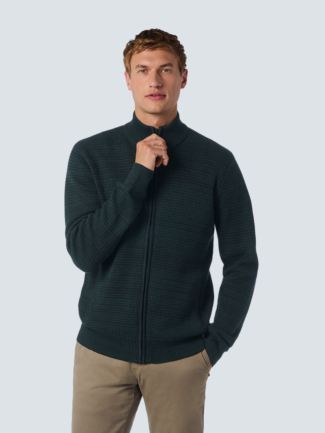 Rollkragenpullover »No Excess Jacquard-Strickjacke«