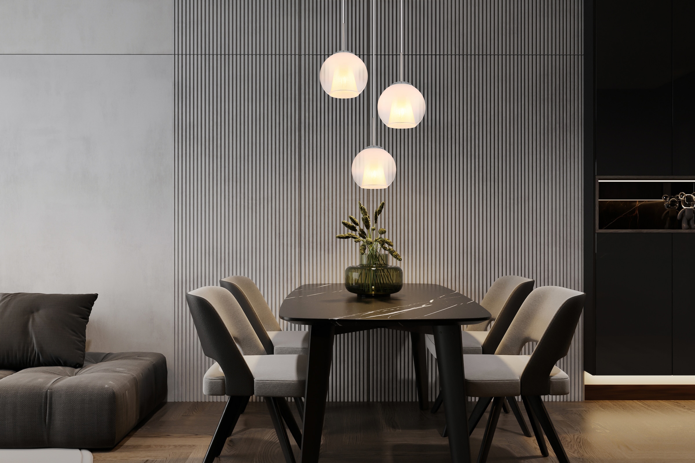 GLOBO LIGHTING Hängeleuchte »BARRY«, Leuchtmittel E27 | ohne Leuchtmittel, Hängelampe/Pendelleuchte/Esszimmer/Wohnzimmer/Esstisch
