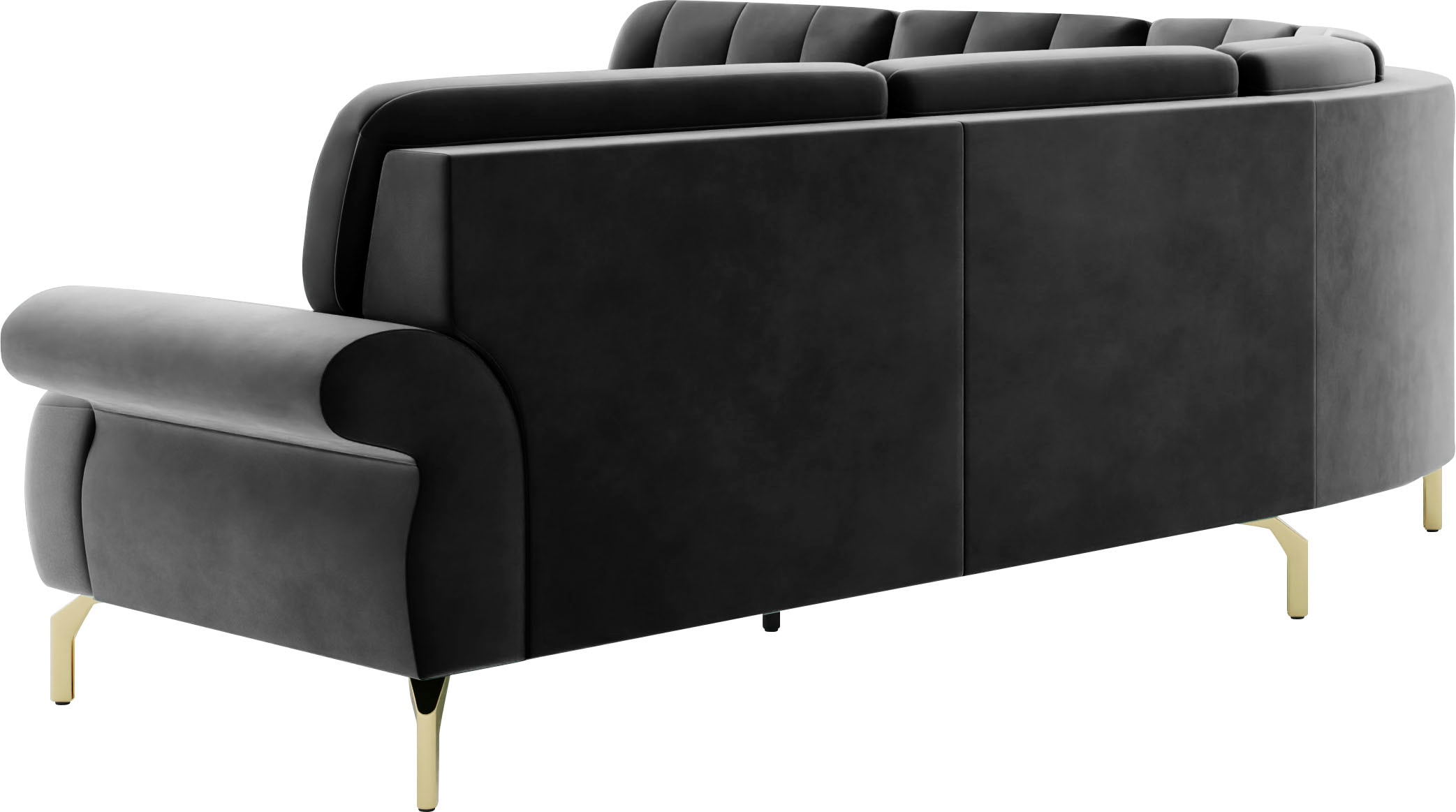 sit&more Ecksofa »Orient 1 L-Form«, inkl. 4 Zierkissen mit Strass-Stein, goldfarbene Metallfüße