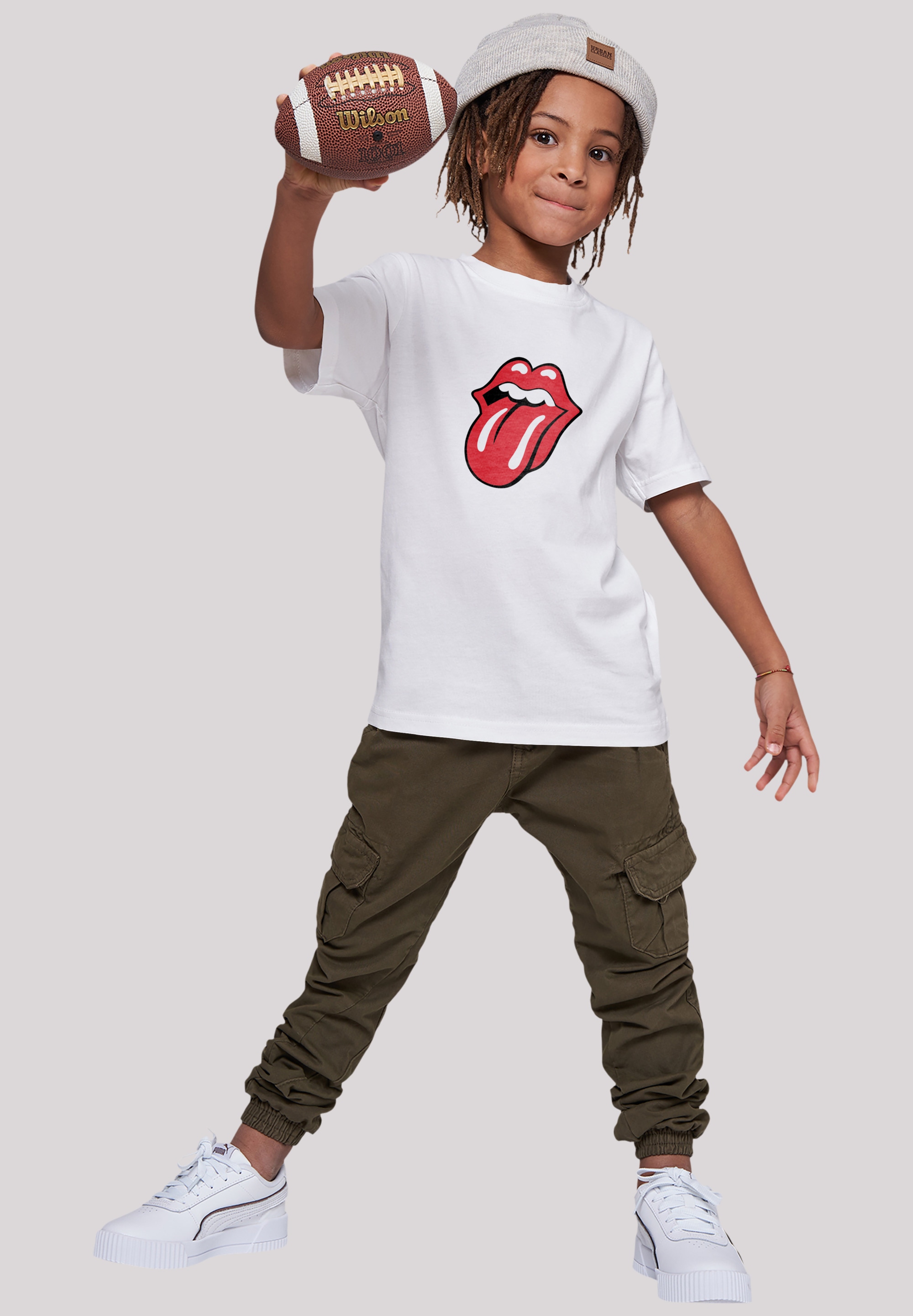 F4NT4STIC T-Shirt »The Rolling Stones Zunge Rot«, Print