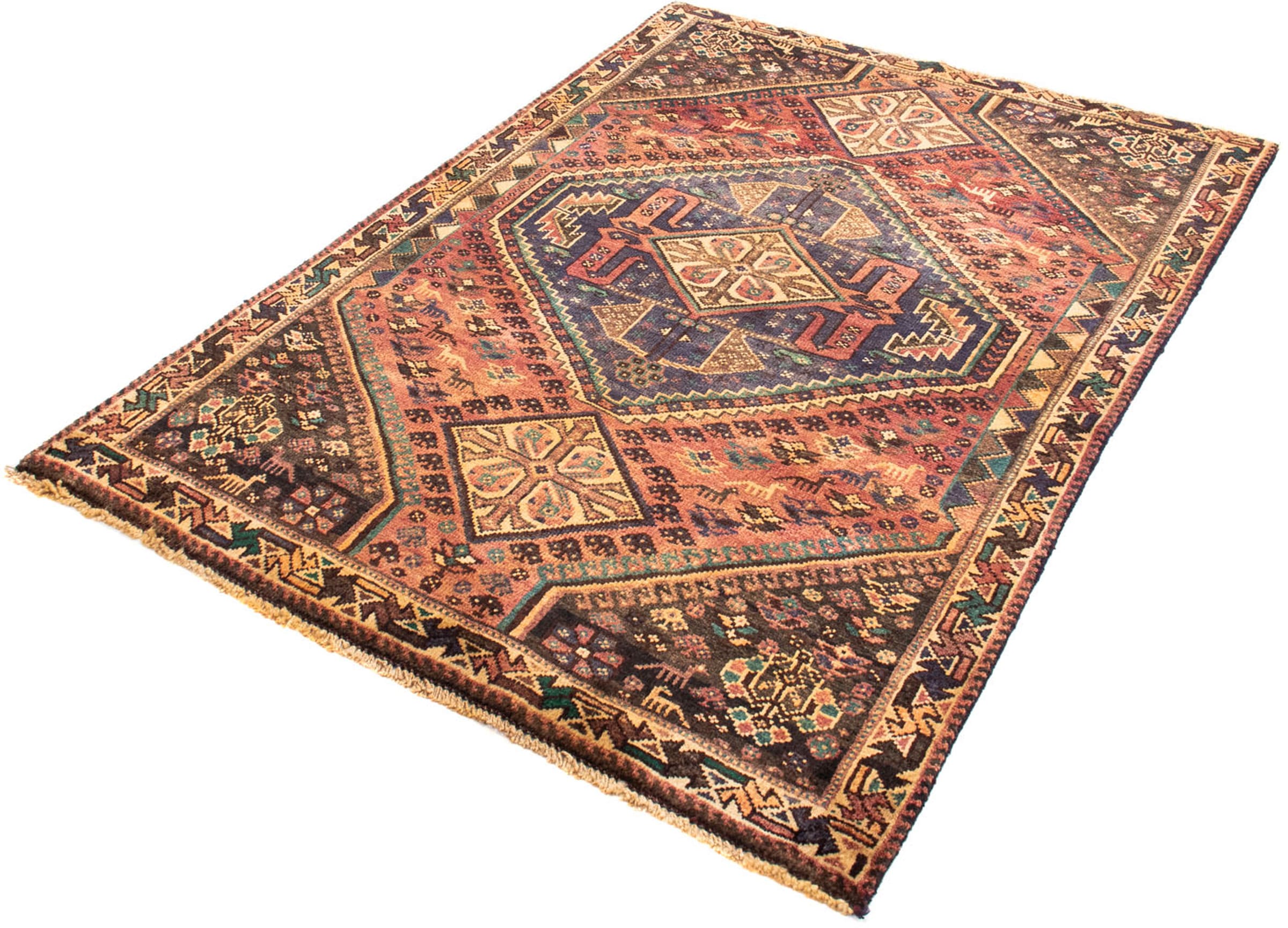 morgenland Orientteppich "Perser - Nomadic - 155 x 113 cm - hellrot", rechteckig, 10 mm Höhe, Wohnzimmer, Handgeknüpft, 