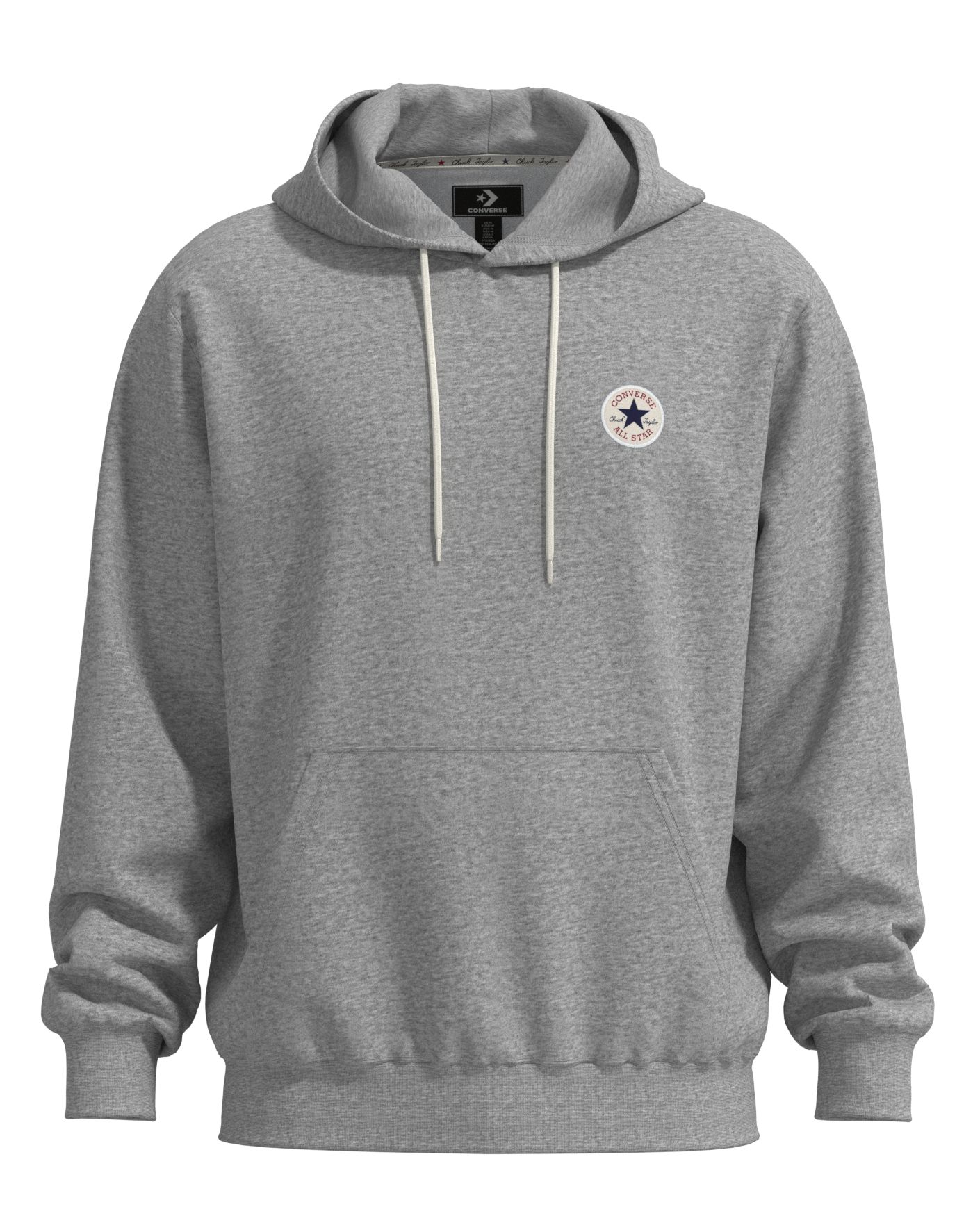 Converse 1100000002199 "CHUCK PATCH HOODIE (CLASSIC FLEECE)", mit sportlichem Stil, Langarm-Design, aus Baumwolle und Polyester