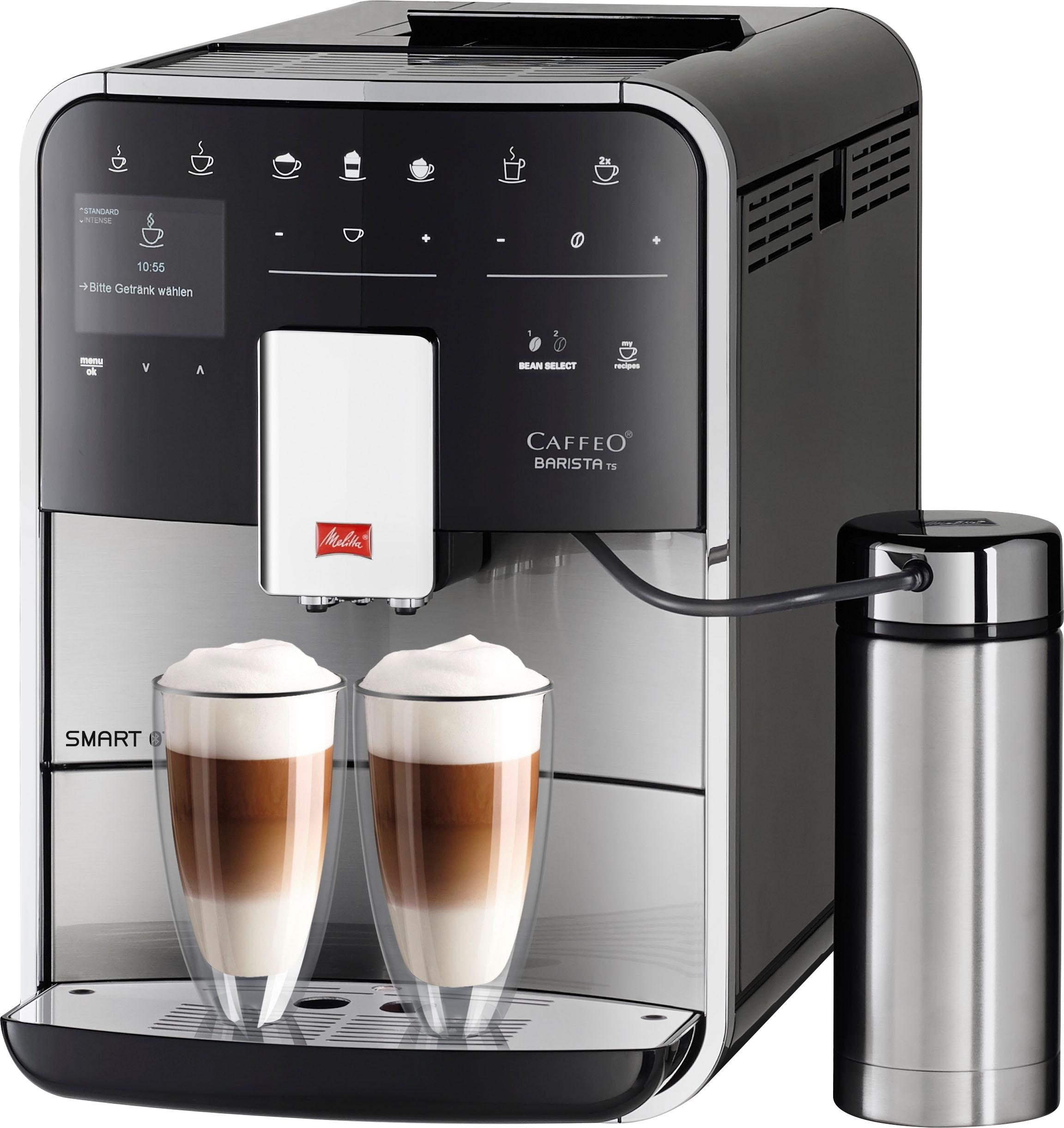 Melitta Kaffeevollautomat »Barista TS Smart® F 86/0-100, Edelstahl«, Hochwertige Front aus Edelstahl, 21 Kaffeerezepte & 8 Benutzerprofile