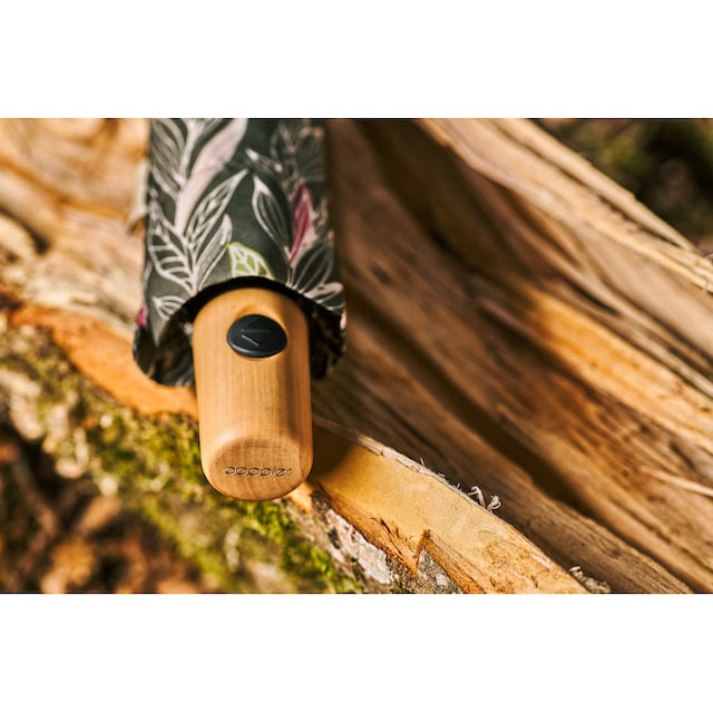 Wald doppler® Material aus BAUR aus schützt weltweit online mit bestellen | Griff olive«, Magic, recyceltem - intention Taschenregenschirm »nature FSC®-