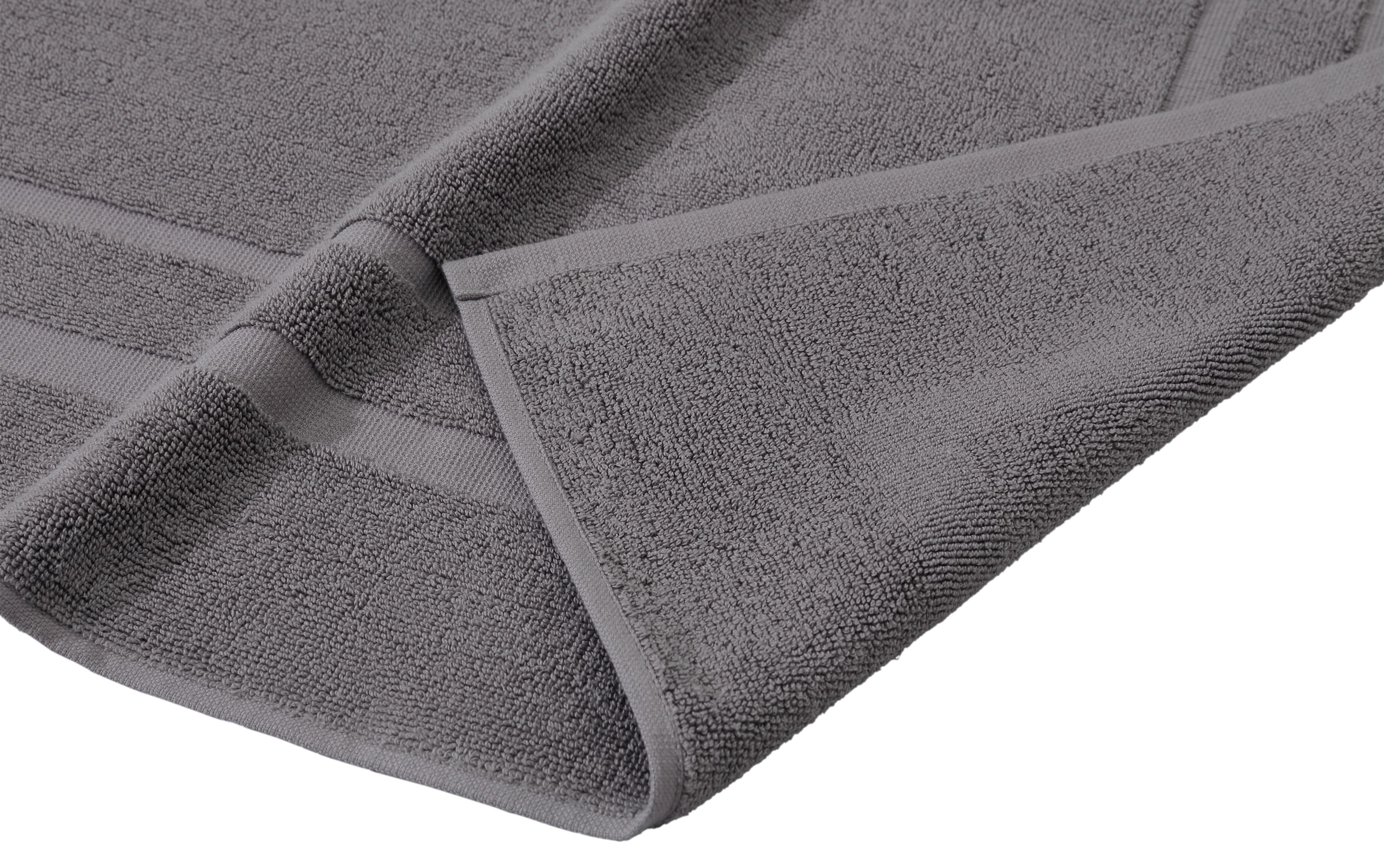 Bruno Banani Badematte »Robby, 2 tlg. Hotelmatten-Set, 50x70cm, Duschvorleger« Höhe 5 mm beidseitig nutzbar | fußbodenheizungsgeeignet Badvorleger, Badezimmer Teppich, einfarbig, 850 g/m², 100% Baumwolle