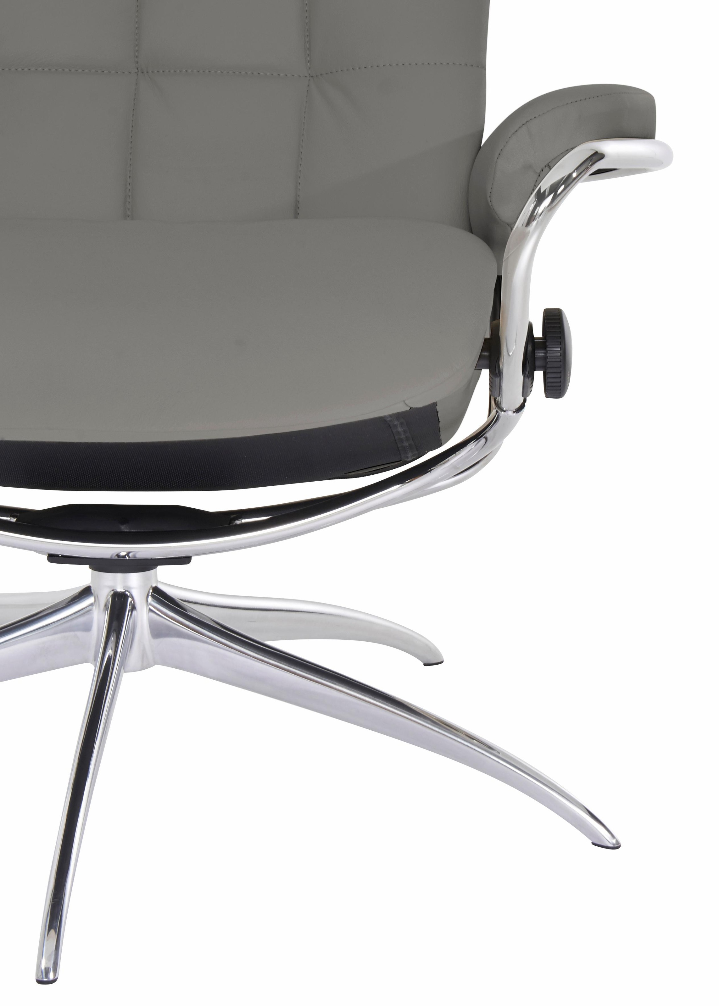 Stressless® Relaxsessel »London«, (Set, Relaxsessel mit Hocker), mit Hocker, High Back, mit Star Base, Gestell Chrom