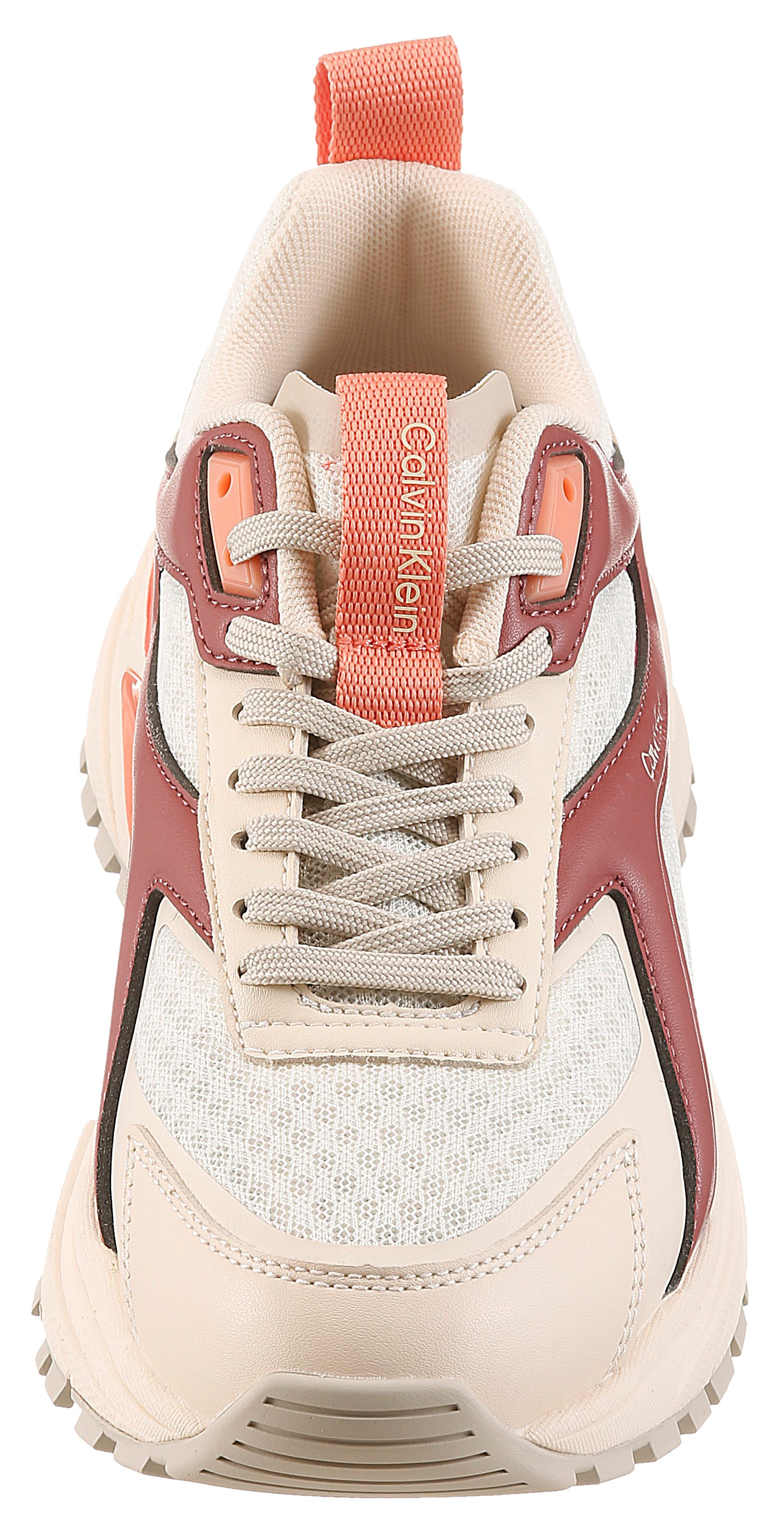 Calvin Klein Hike Run Ckstripe Mesh Platform Sneaker White-Pink 38 3