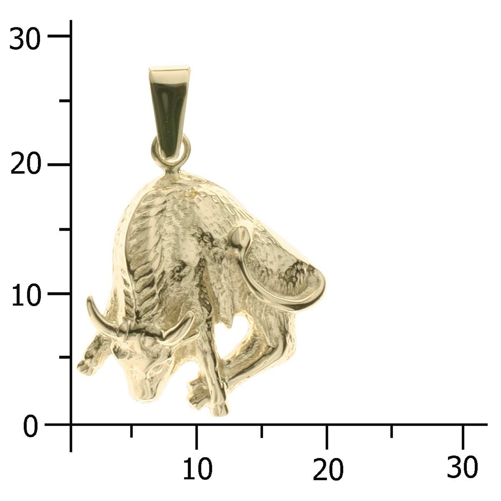 OSTSEE-SCHMUCK Kettenanhänger »- Tierkreiszeichen Stier - Gold 333/000 -,«