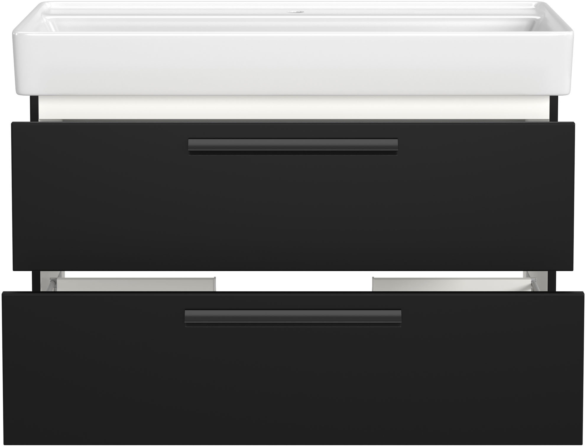 welltime Badmöbel-Set »SALVADA, 2tlg-Set, gedämpfte Scharniere, Softclose, Keramikbecken« Maße (B/T/H): 100/47,5/200 cm, 