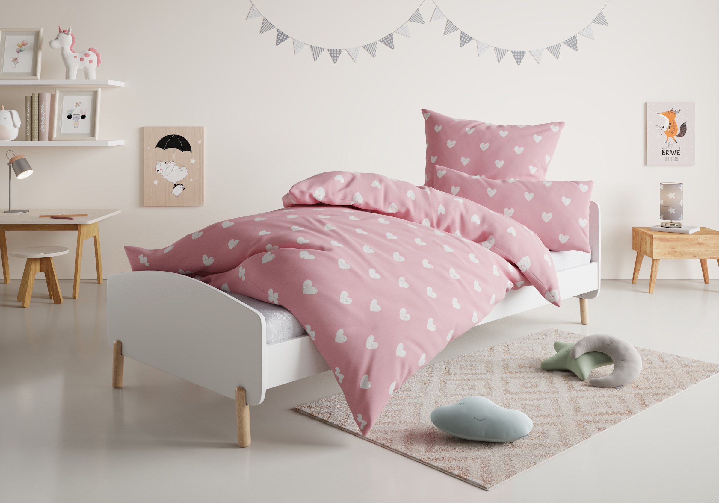 OTTO home Kinderbettwäsche "CUDDLEE" 2 Stk. tlg. in vielen Designs: Dino,Ei günstig online kaufen