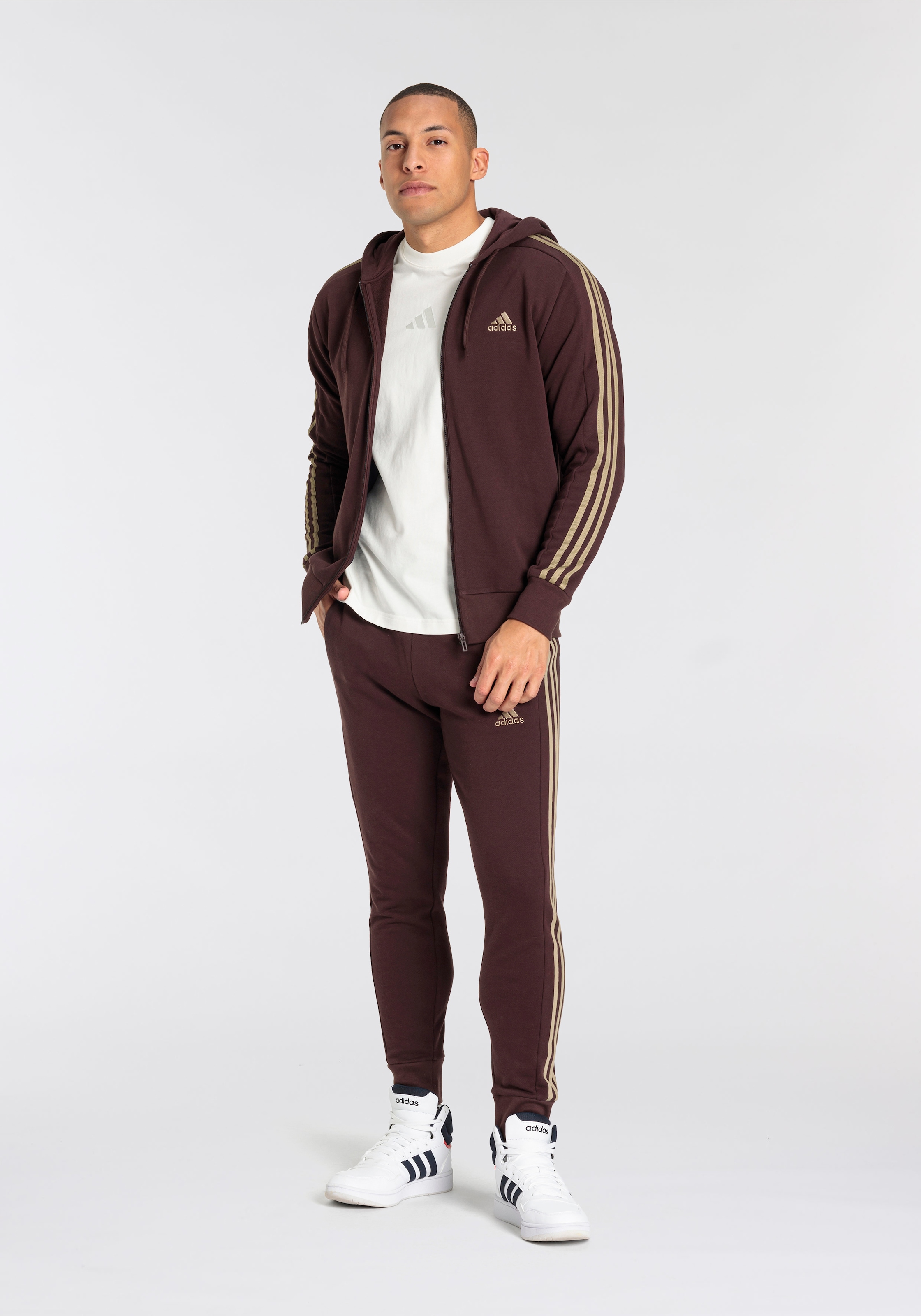 adidas Sportswear Sporthose »ESSENTIALS FRENCH TERRY TAPERED CUFF 3STREIFEN HOSE«, (1 tlg.)