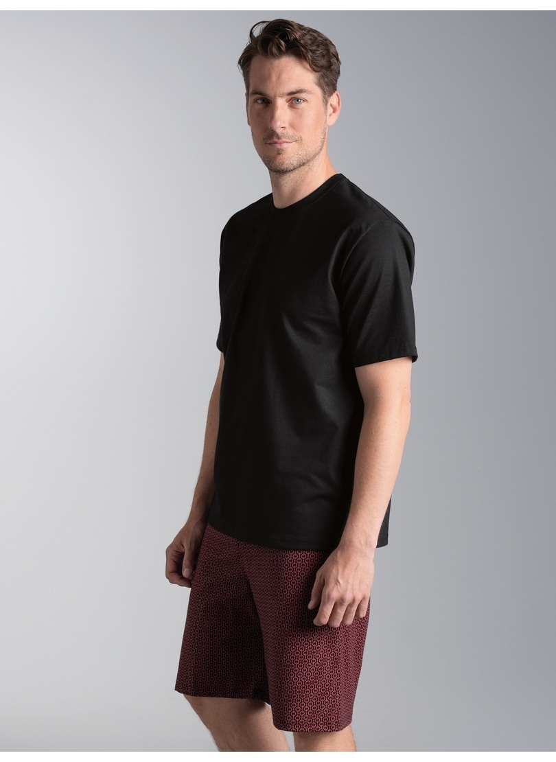 Trigema Schlafanzug "TRIGEMA Shorty-Pyjama mit Kettenmuster" 1