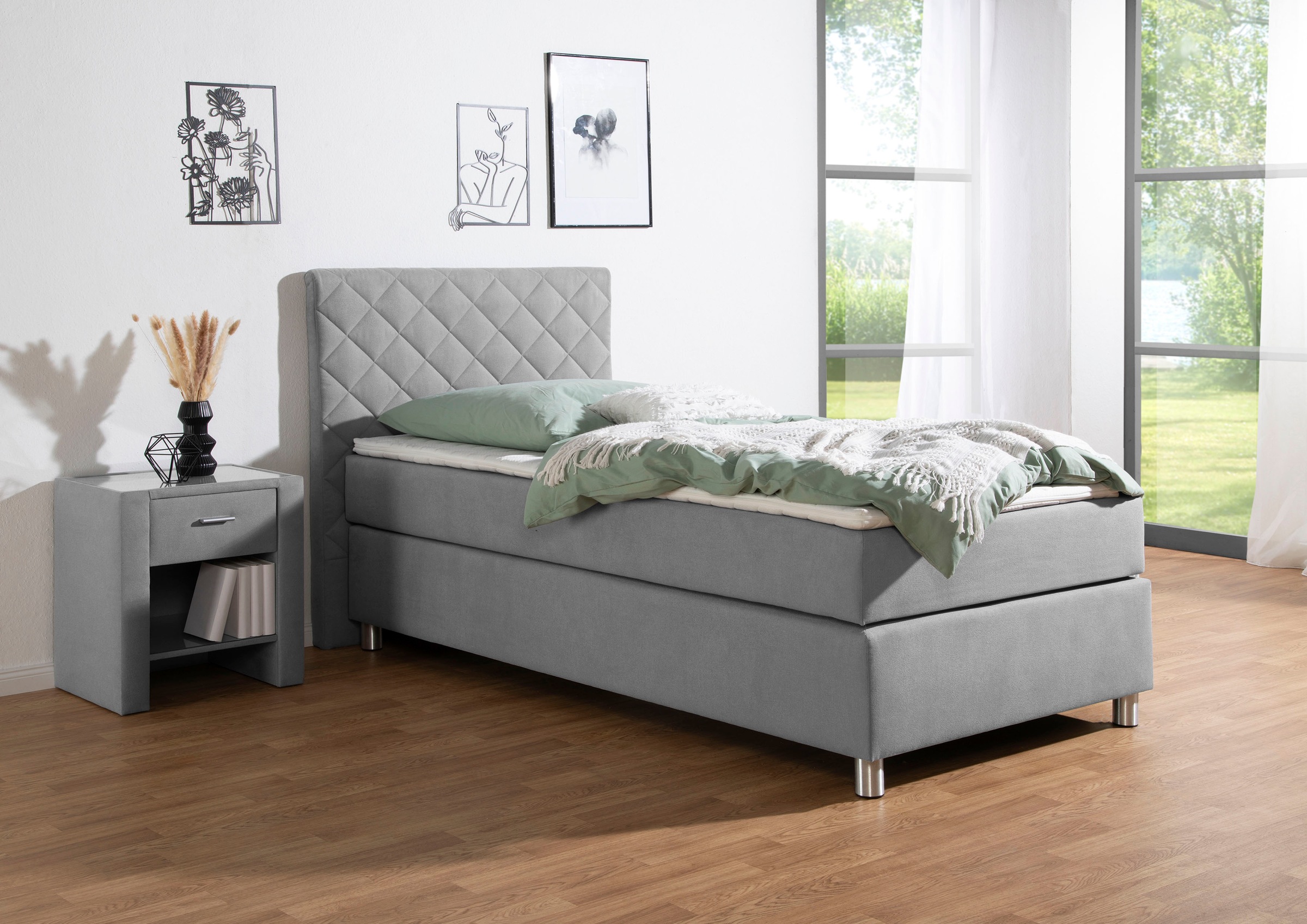 Home affaire Boxspringbett "Bernard, in verschiedenen Breiten" inkl. Topper günstig online kaufen