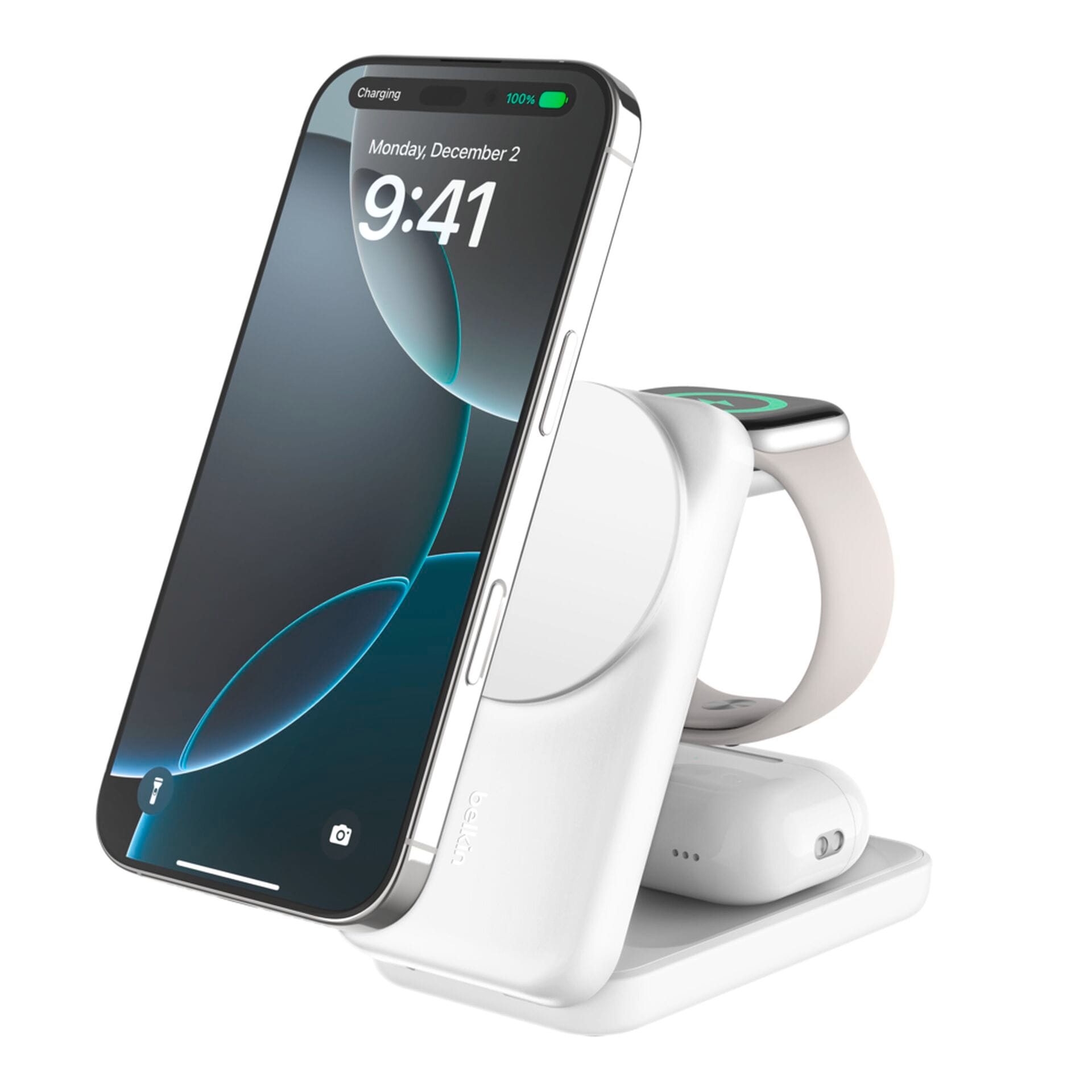 Belkin Wireless Charger »UltraCharge faltbare magnetische 3-in-1 Ladestation mit Qi2 (25 W)«