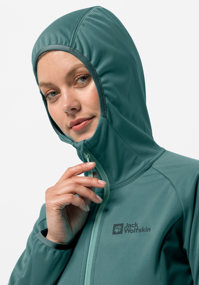 Jack Wolfskin SOFTSHELL W«, HIKE Softshelljacke für mit Kapuze BAUR | bestellen »GO