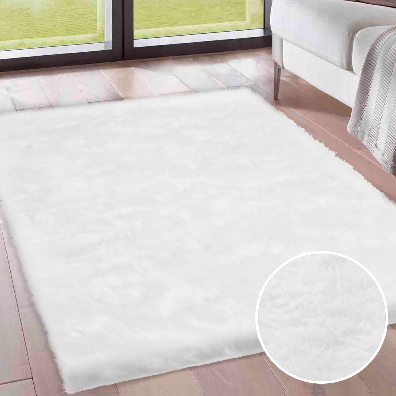 my home Hochflor-Teppich »Valeska Fellteppich«, rechteckig, 30 mm Höhe, Kunstfell, weiche Teppiche, Wohnzimmer, Schlafzimmer, Esszimmer