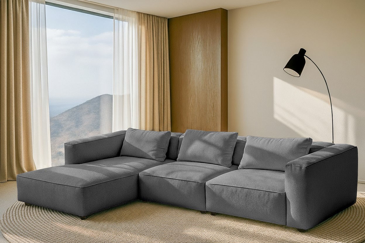 Home affaire Ecksofa "Tvinnet" Breite 317 cm, extra tiefe Sitzfläche, kubis günstig online kaufen