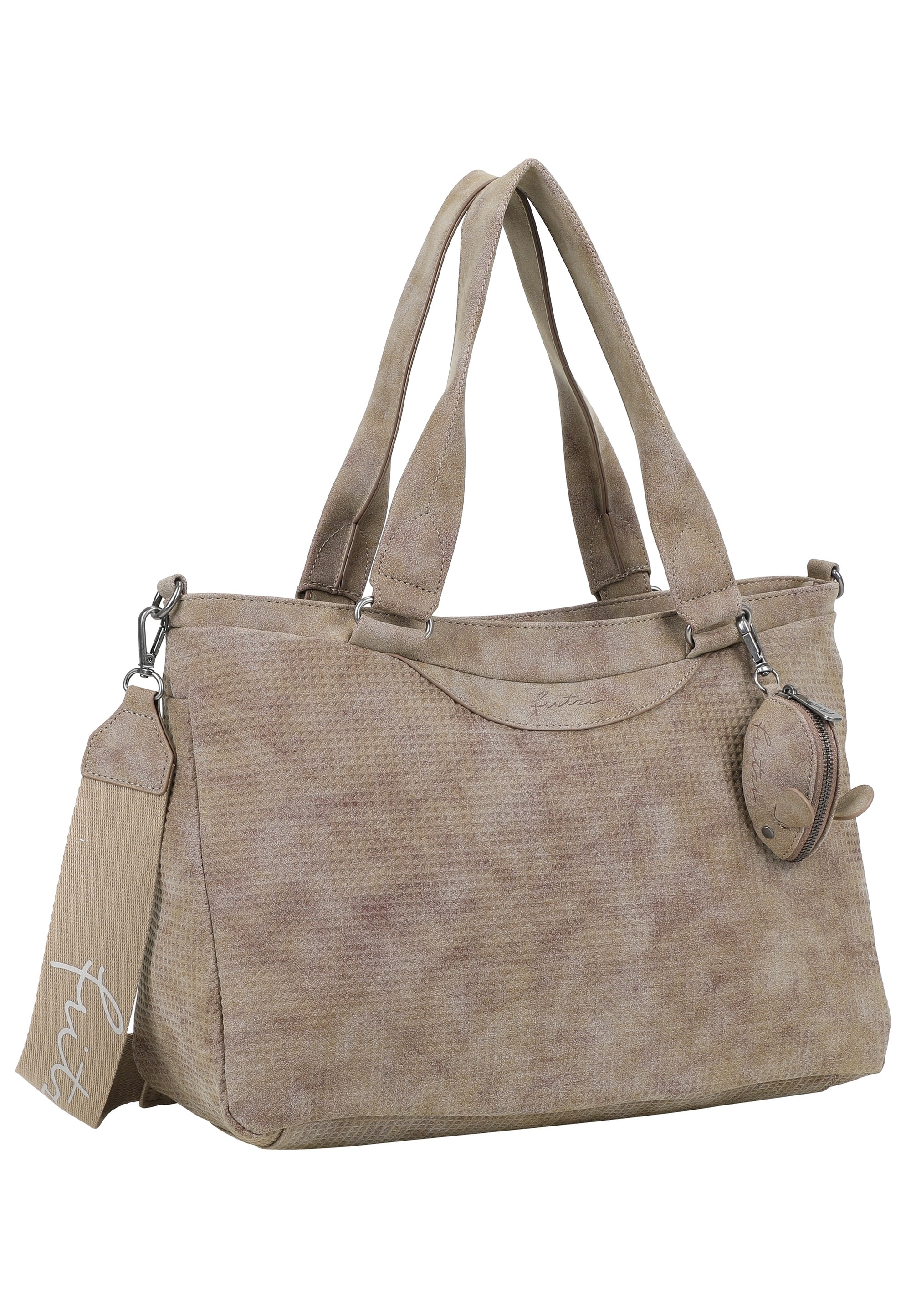 Fritzi aus Preußen Henkeltasche »Joly Waffly Black«, mit kleiner Retro-Pocket-Maus extra