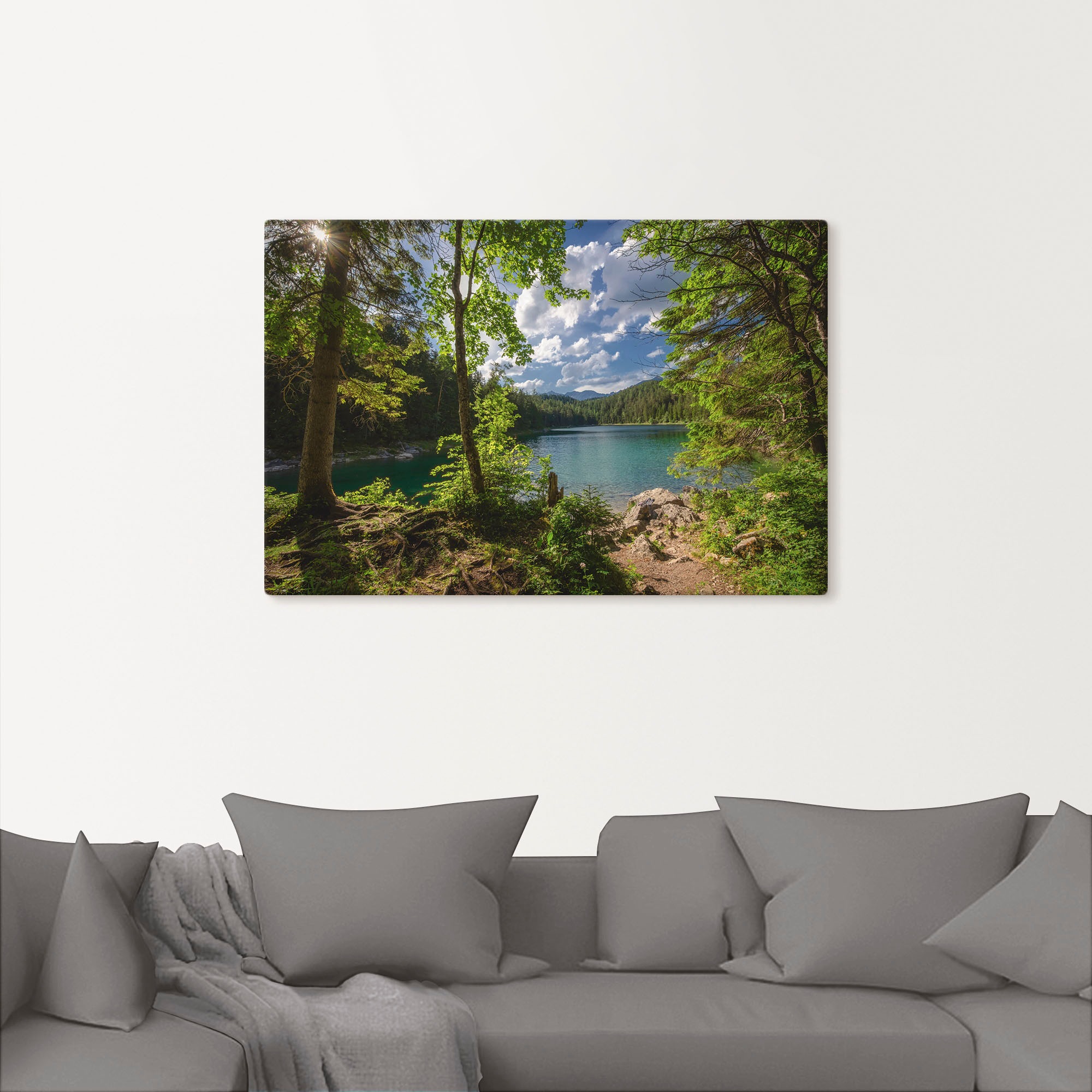 Artland Leinwandbild »Eibsee« Gewässer 1 Stk. tlg. auf Holzrahmen gespannt