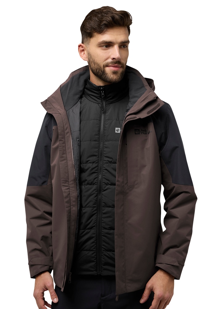 Jack Wolfskin 3-in-1-Funktionsjacke »ROMBERG 3IN1 JKT M«, mit Kapuze