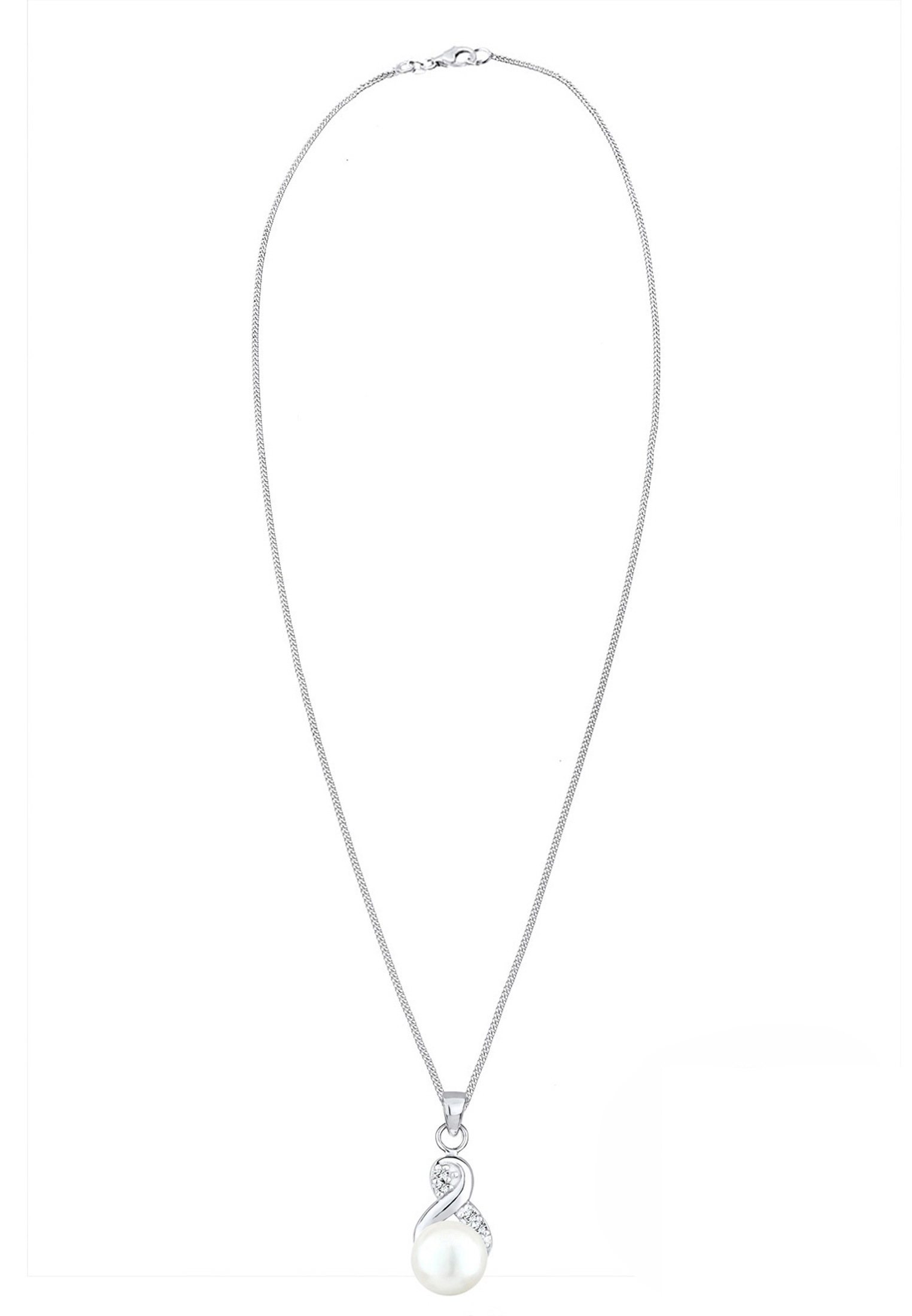Elli Perlenkette »Infinity Kristalle Süßwasserzuchtperle 925 Sterling Silber«