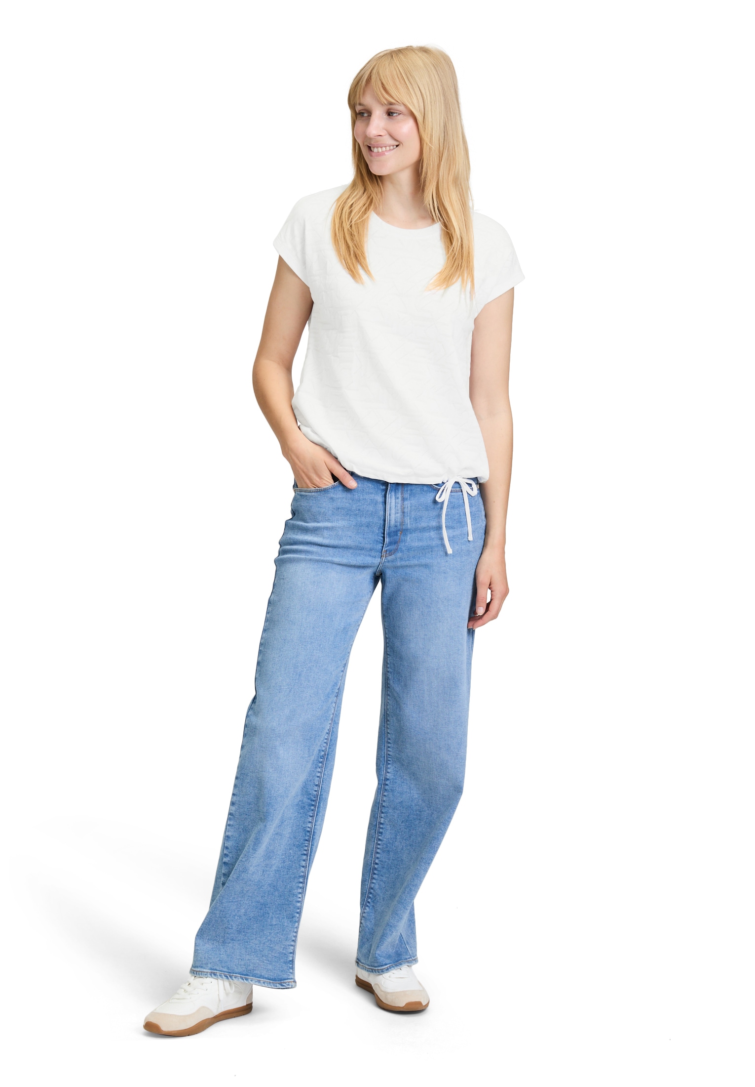 Betty Barclay Kurzarmshirt »Betty Barclay Damen Strukturshirt mit Tunnelzug«, (1 tlg.), Material