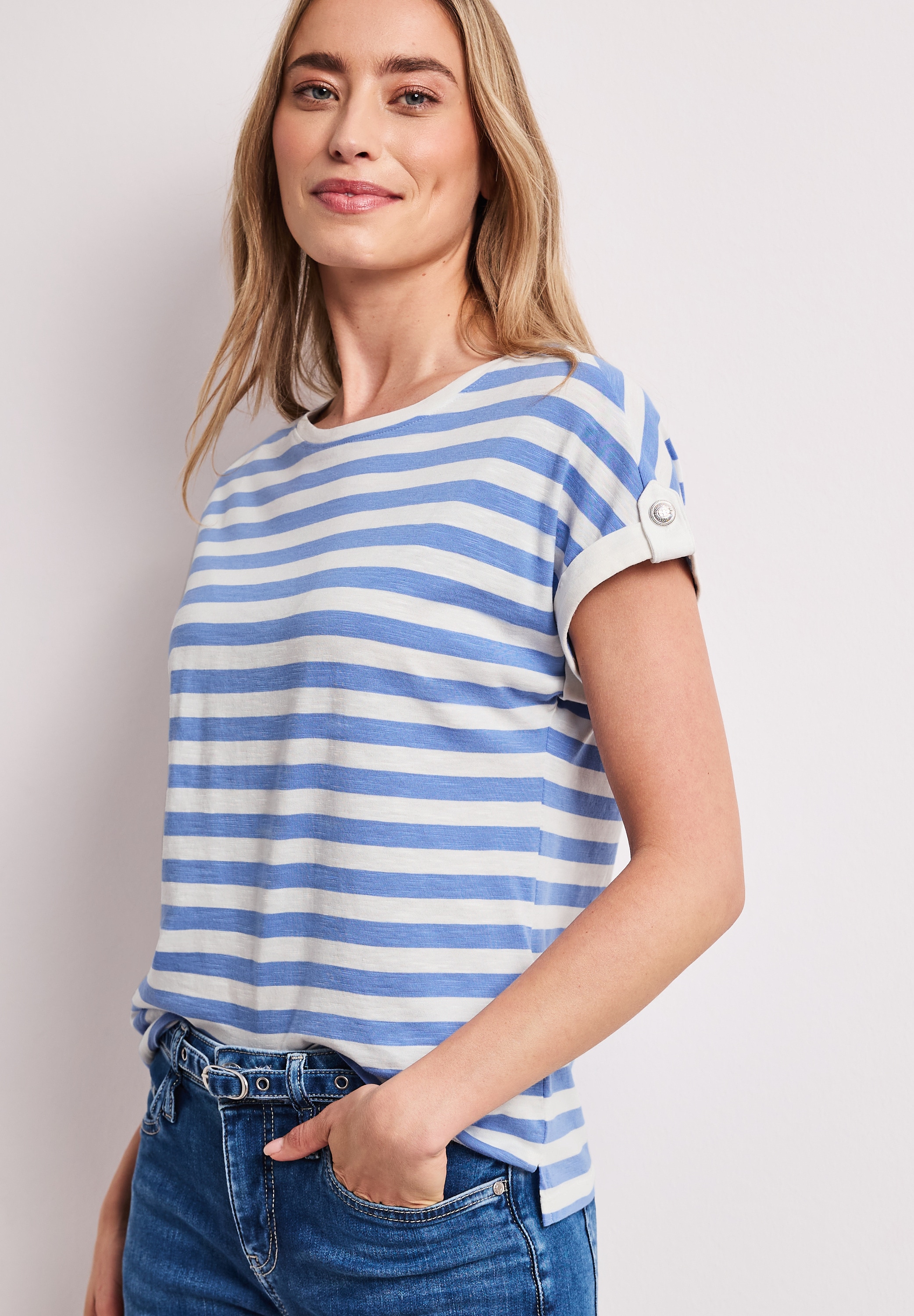 STREET ONE 1100000002199 Sommershirt mit Streifen