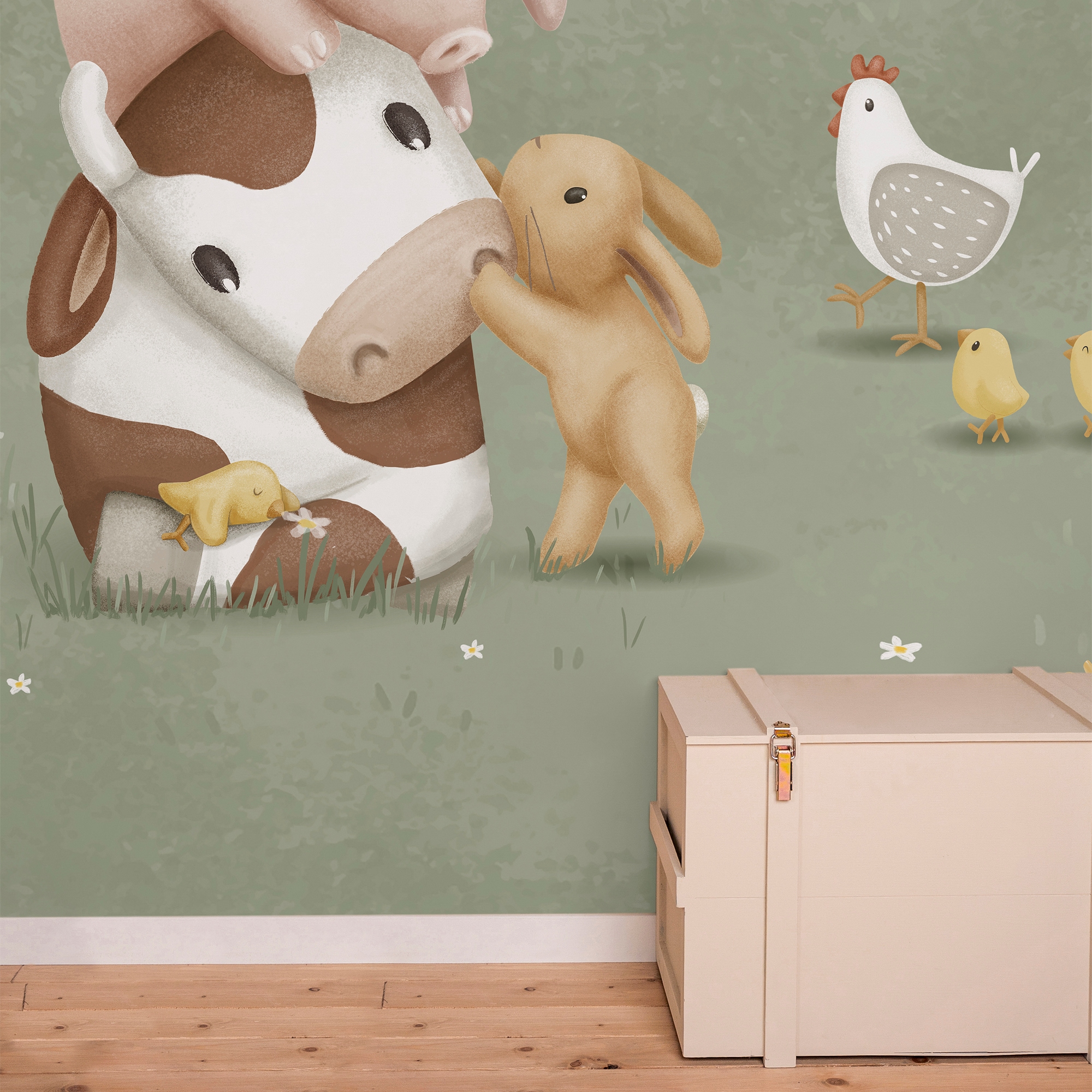 LITTLE DUTCH Vliestapete »Little Farm«, neutral, 280x300cm (LxB) ca. 8,4m2