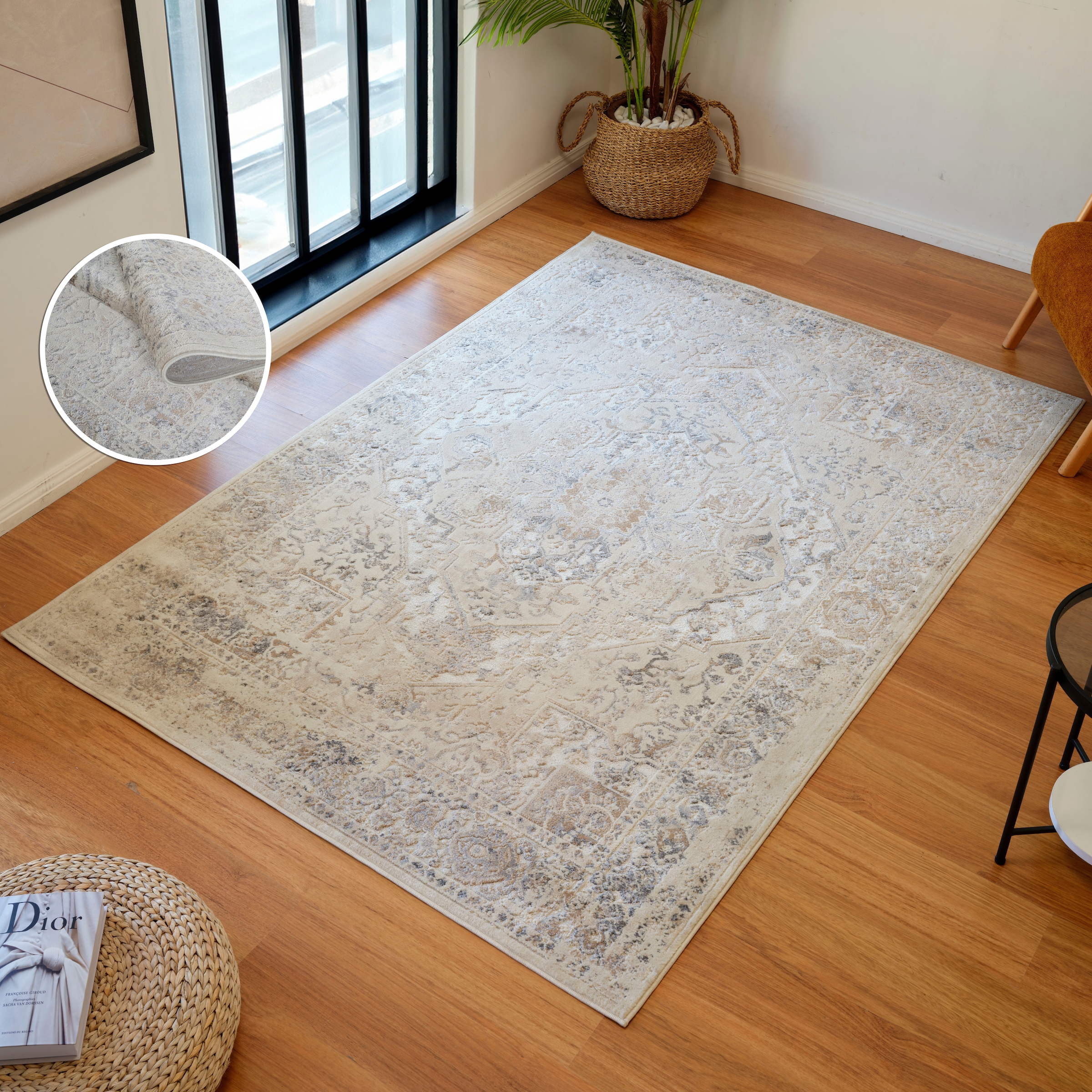 my home Teppich "Kylan, Hoch-Tief-Struktur, dezenter Glanz" rechteckig 9 mm günstig online kaufen