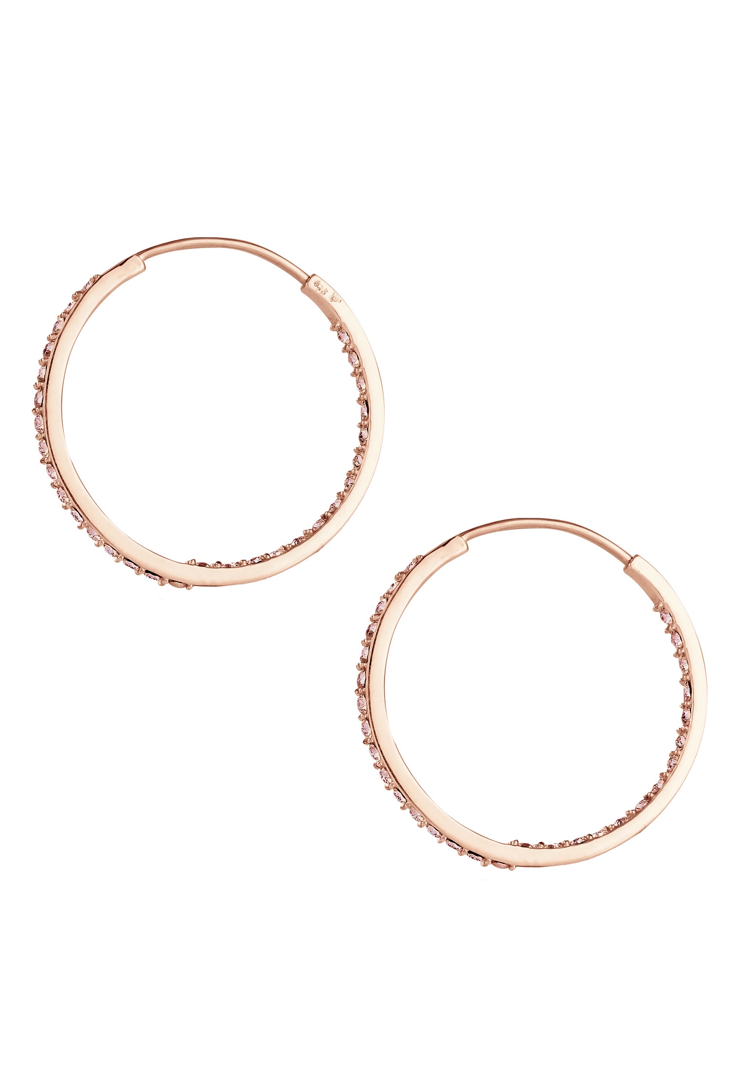 Elli Paar Creolen »Creolen mit Kristallen von Swarovski® 925 Silber«