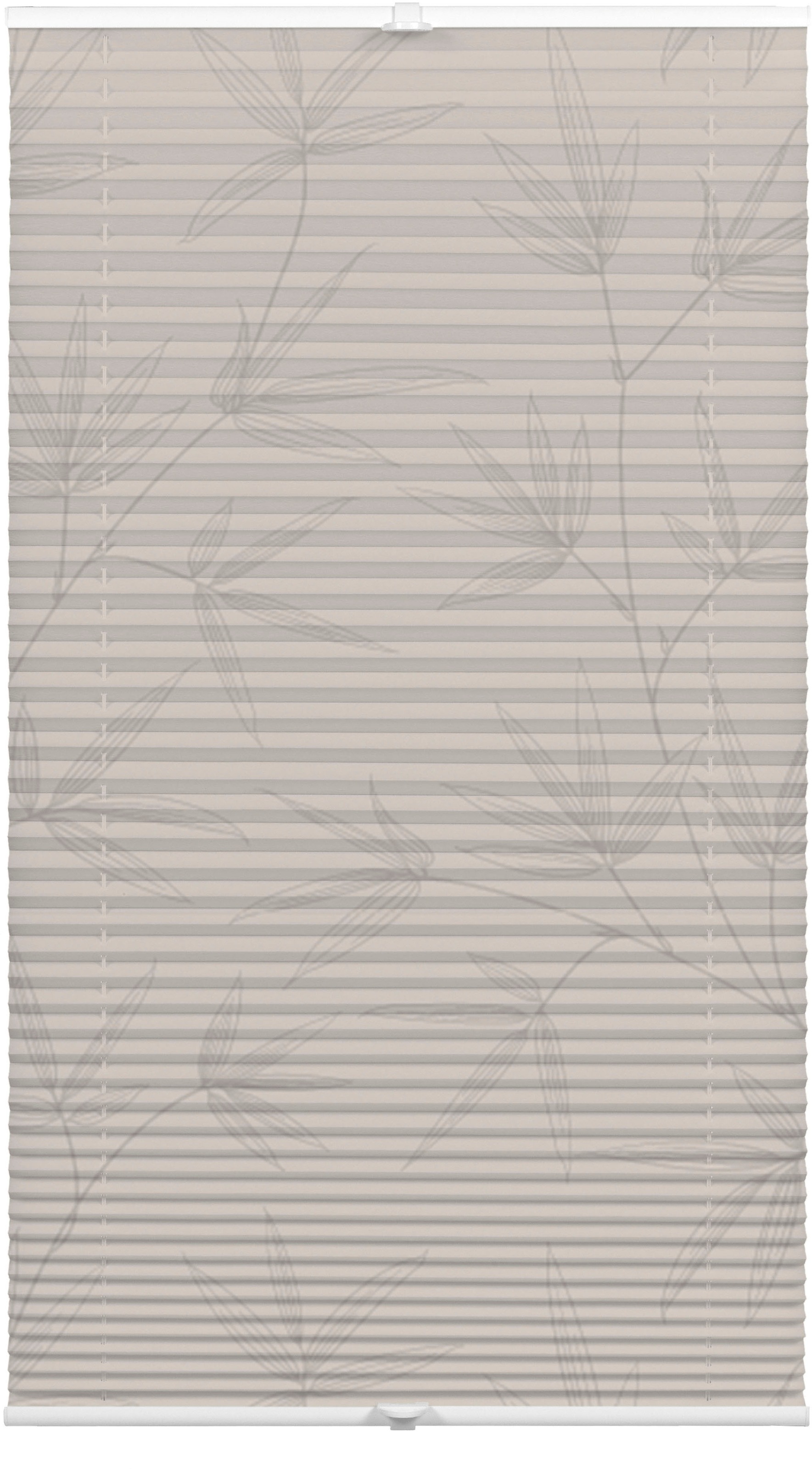 OTTO home Plissee "Dekor Bamboo Moonbeam grau" blickdicht ohne Bohren versp günstig online kaufen