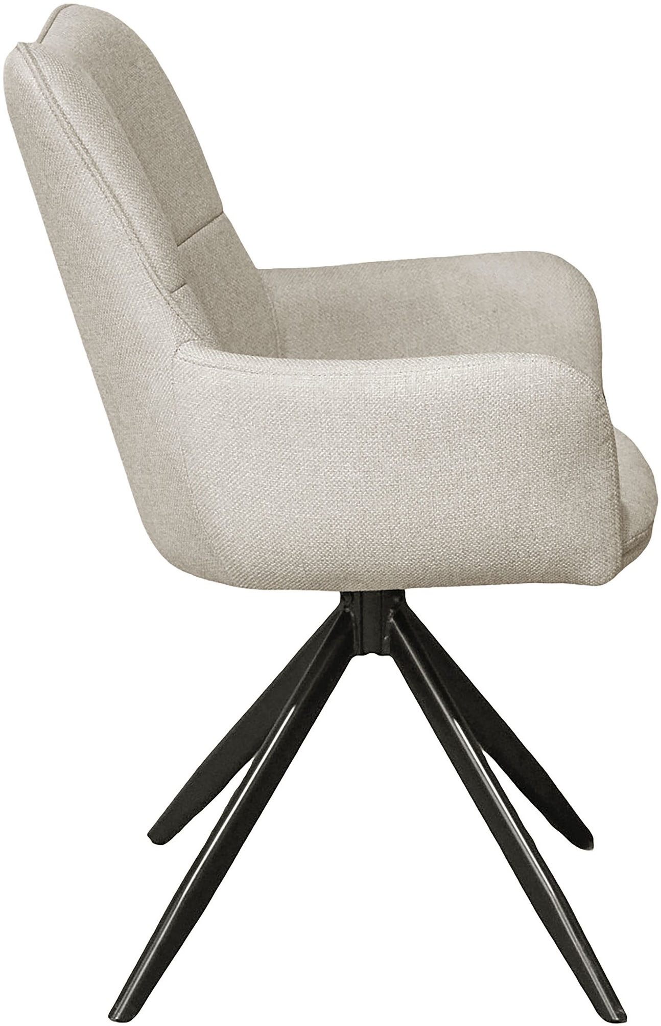 byLIVING Esszimmerstuhl »HAMILTON« (Set) 2 Stk.Webstoff, bis 110 kg, 360° drehbar, Schaumstoff, 4er Kreuzgestell