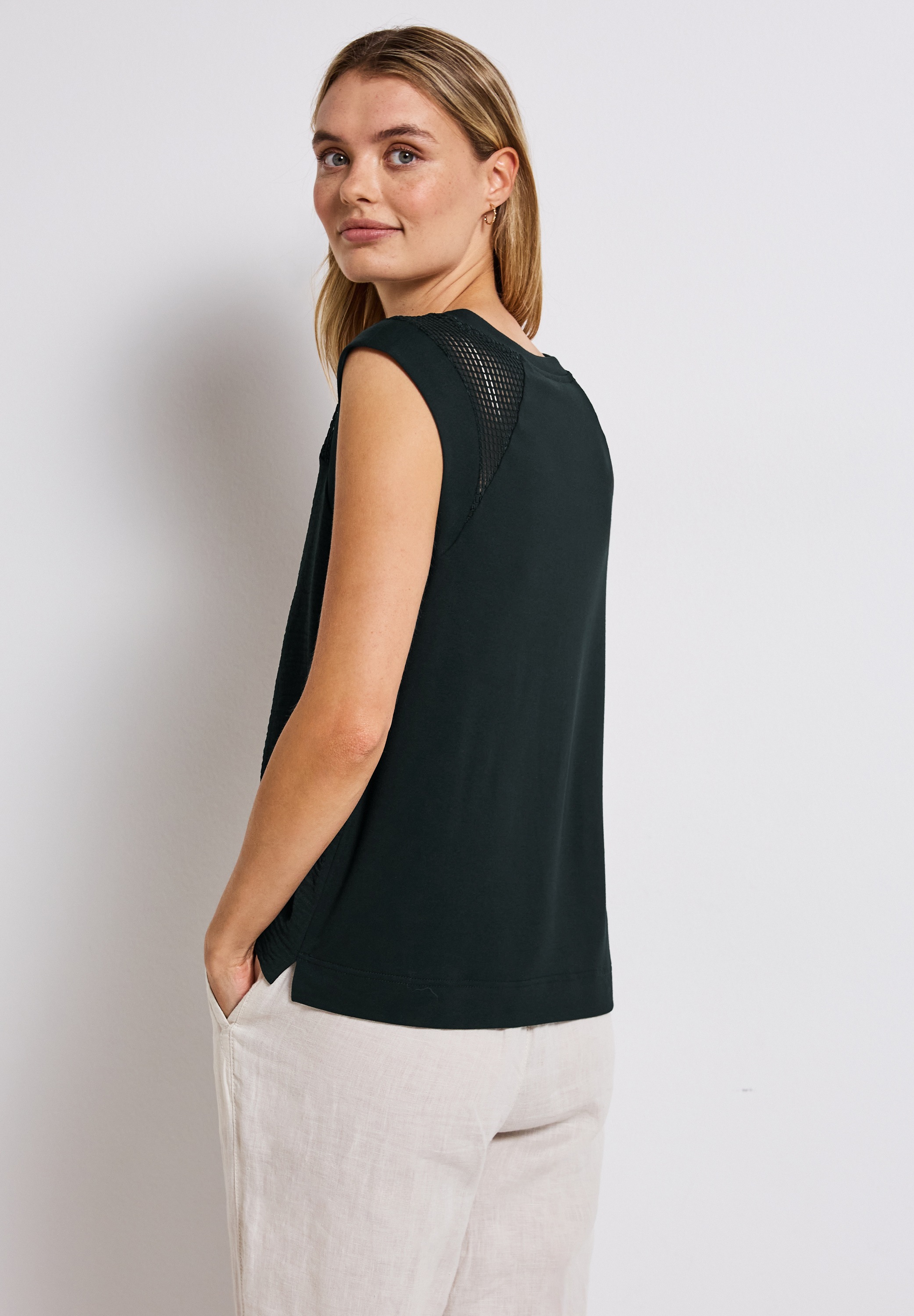 STREET ONE T-Shirt, aus softem Materialmix günstig online kaufen