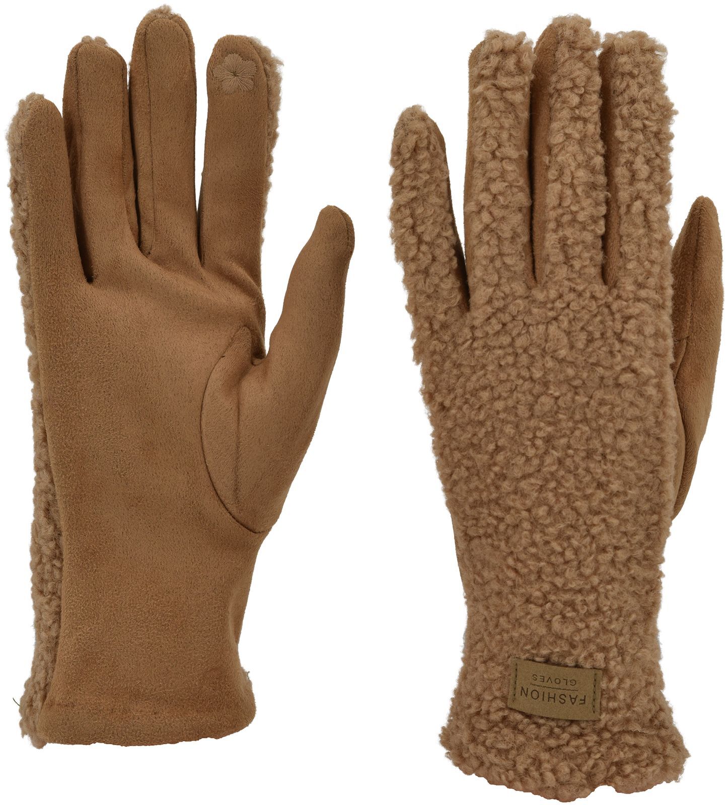 styleBREAKER Fleecehandschuhe "Touchscreen Handschuhe mit Teddyplüsch" 1 Stk.