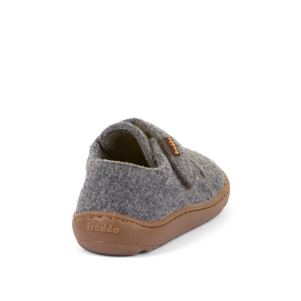 froddo® Hausschuh »BAREFOOT WOOLY«, Klettschuh, Kindergartenschuh mit Wollfutter