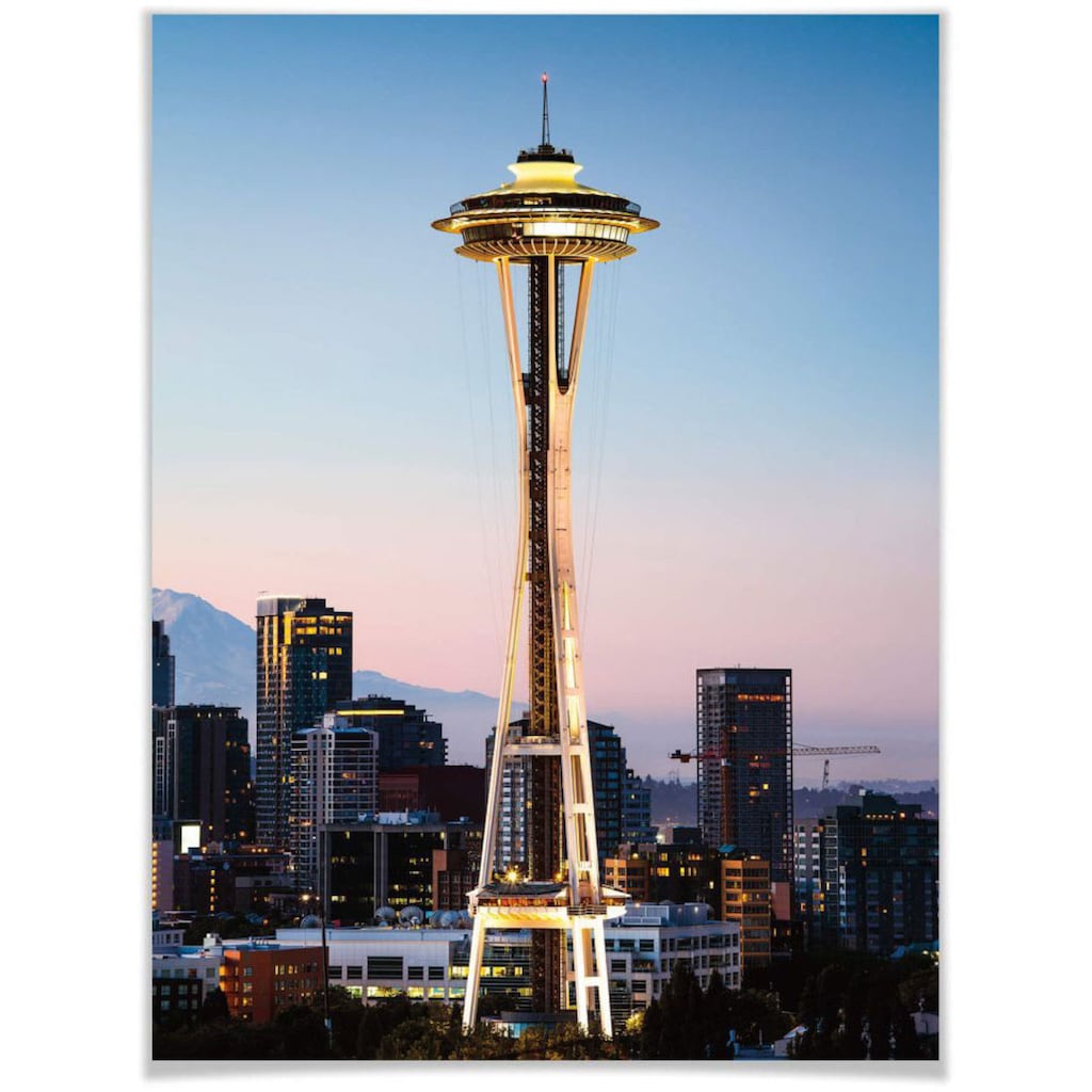 Wall-Art Poster »Space Needle Seattle«, Städte, (Set, 1 St.)