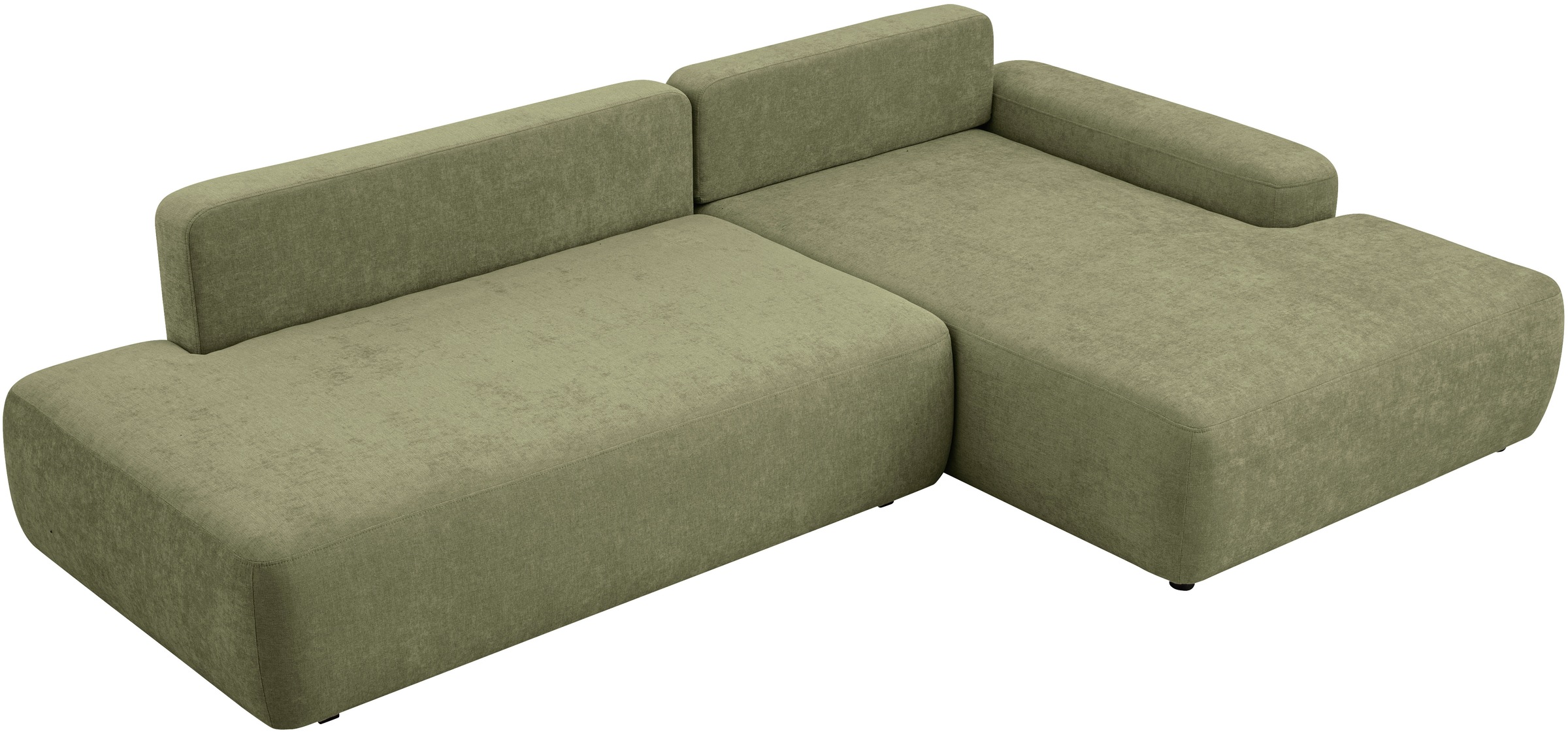 INOSIGN Ecksofa »TORGE, Schlafsofa Cord, Samtvelours u. Strukur fein, Couch in L-Form«, Schlaffunktion und Bettkasten, Liegefläche: 210x125 cm, neues Design