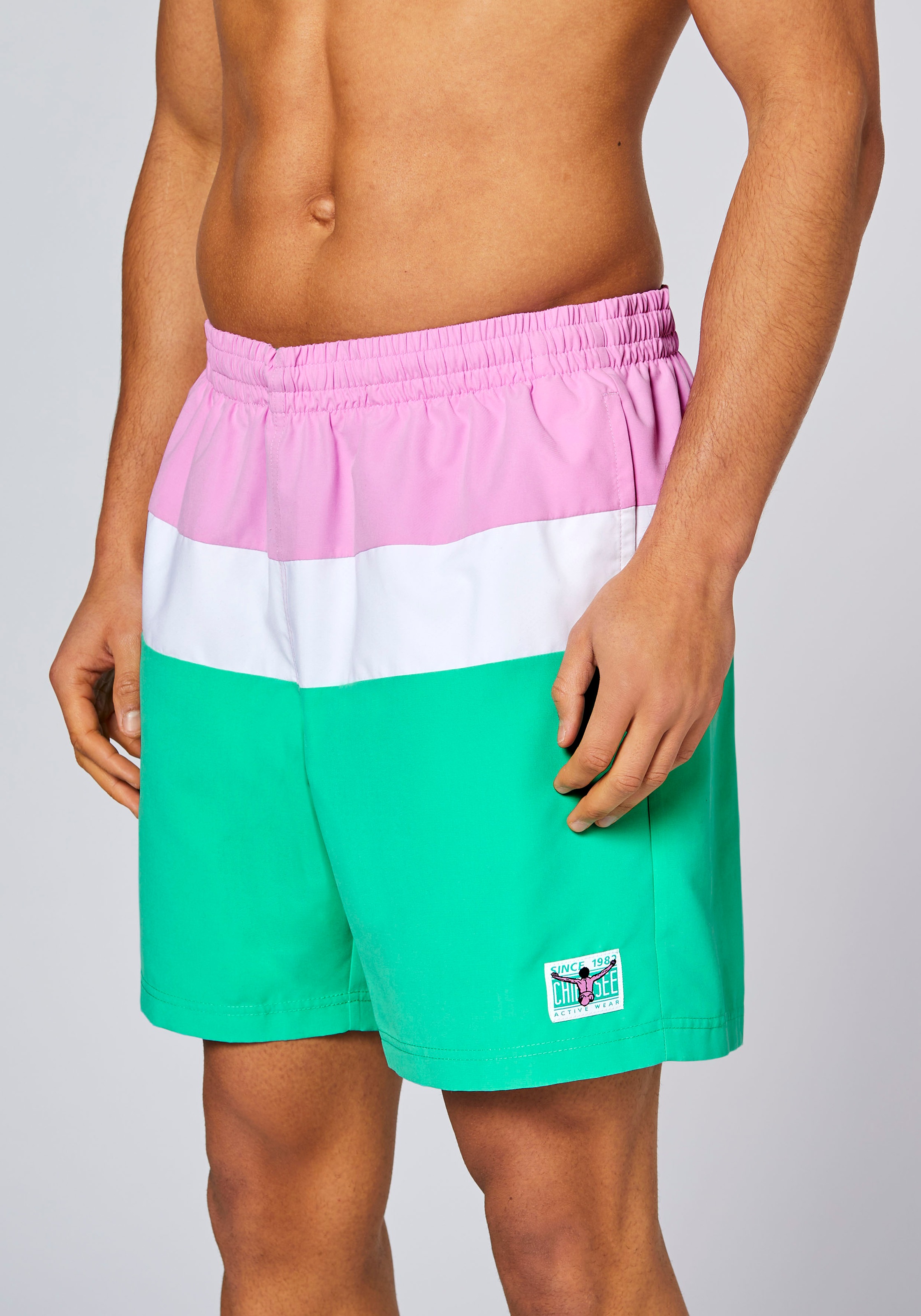 Badeshorts CHIEMSEE, Gr. S (44/46), orchid, 100% Polyester, Badehosen Badeshorts 2