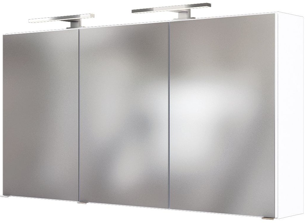 welltime Badmöbel-Set »Welltime Möbel Baabe Waschtisch-Set 3tlg. oder 5tlg.«, (5 St.), gedämpfte Scharniere und Softclose-Funktion, inklusive LED-Beleuchtung