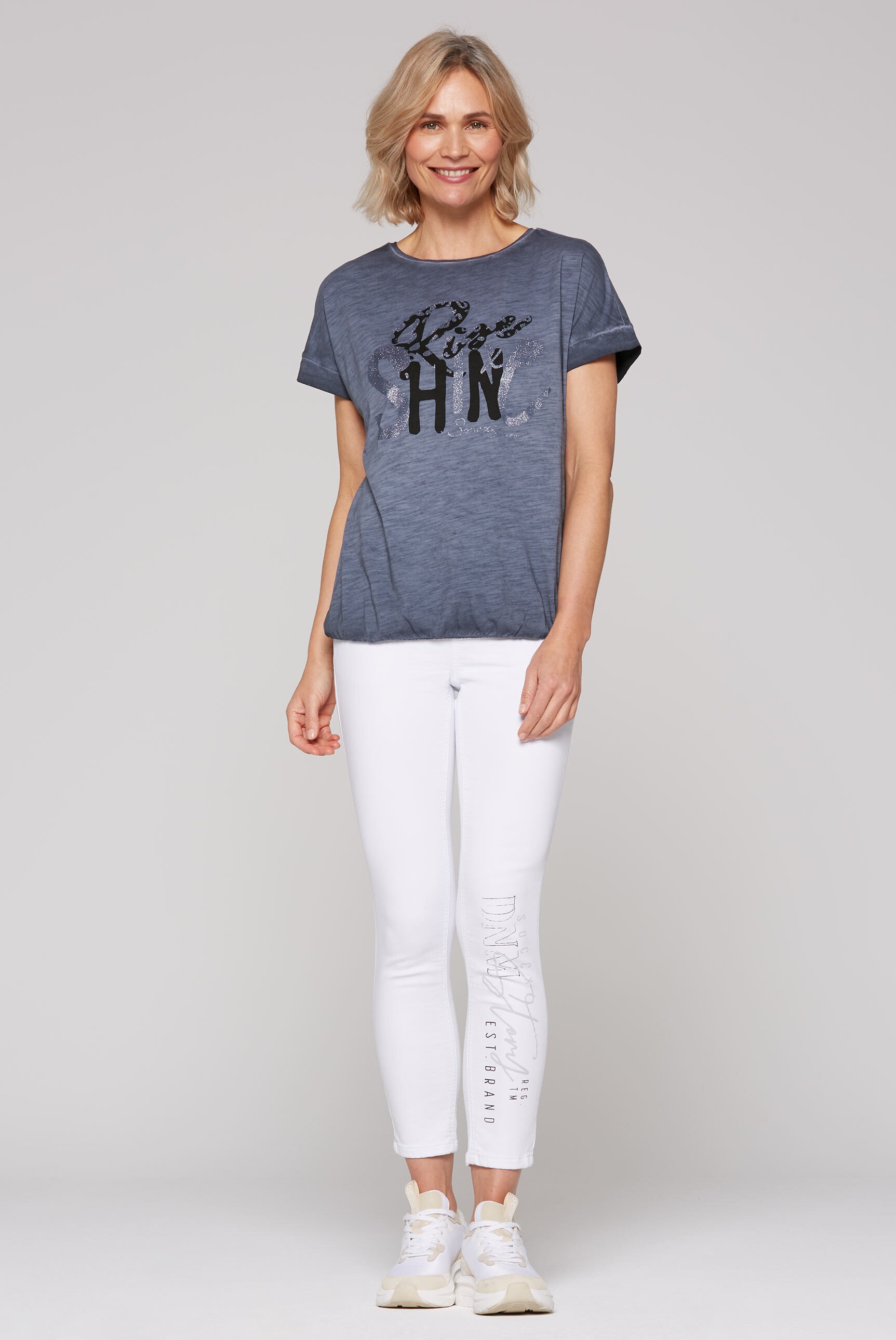 SOCCX Rundhalsshirt, mit Gummizug im Saum