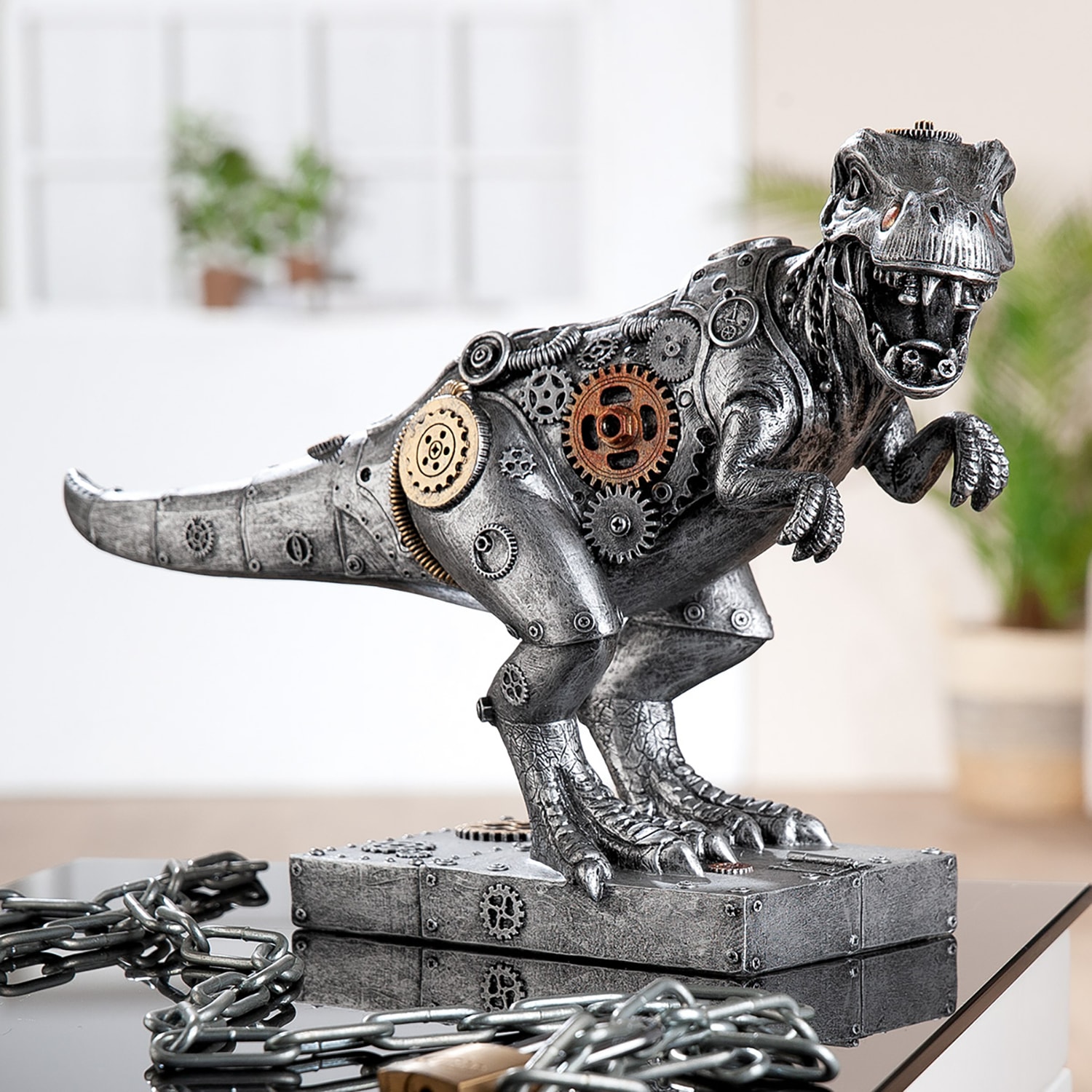 Casablanca by Gilde Tierfigur "Skulptur Steampunk T-Rex Dino"