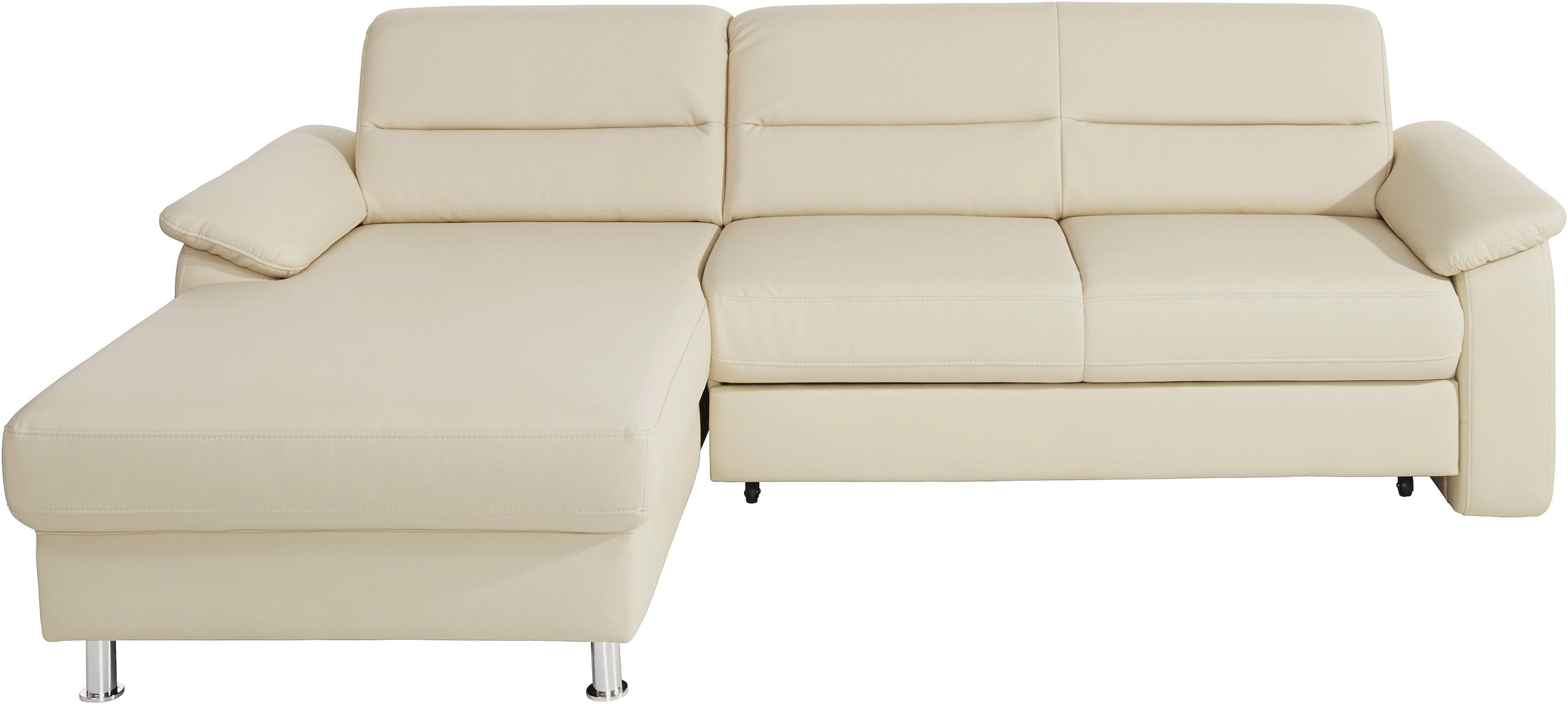sit&more Ecksofa "Ascara L-Form, B: 251 cm, Boxspring & Federkern" Schlaffunktion optional, frei stellbar, Komfortsitz