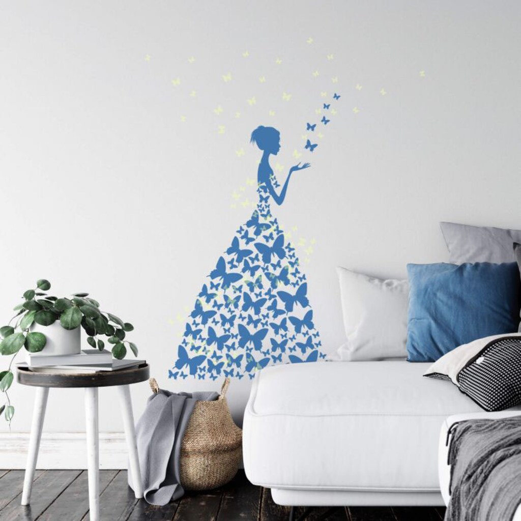 Wall-Art Wandtattoo »Schmetterling Leuchtsticker«, (1 St.)