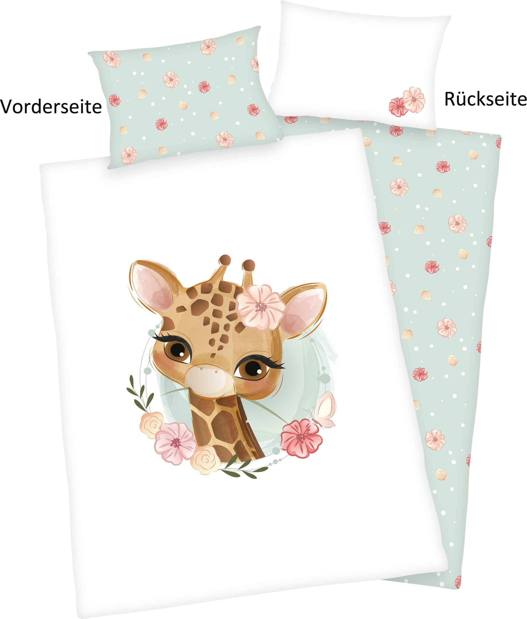Baby Best Babybettwäsche "Giraffe" 2 Stk. tlg. mit liebevollem Motiv günstig online kaufen