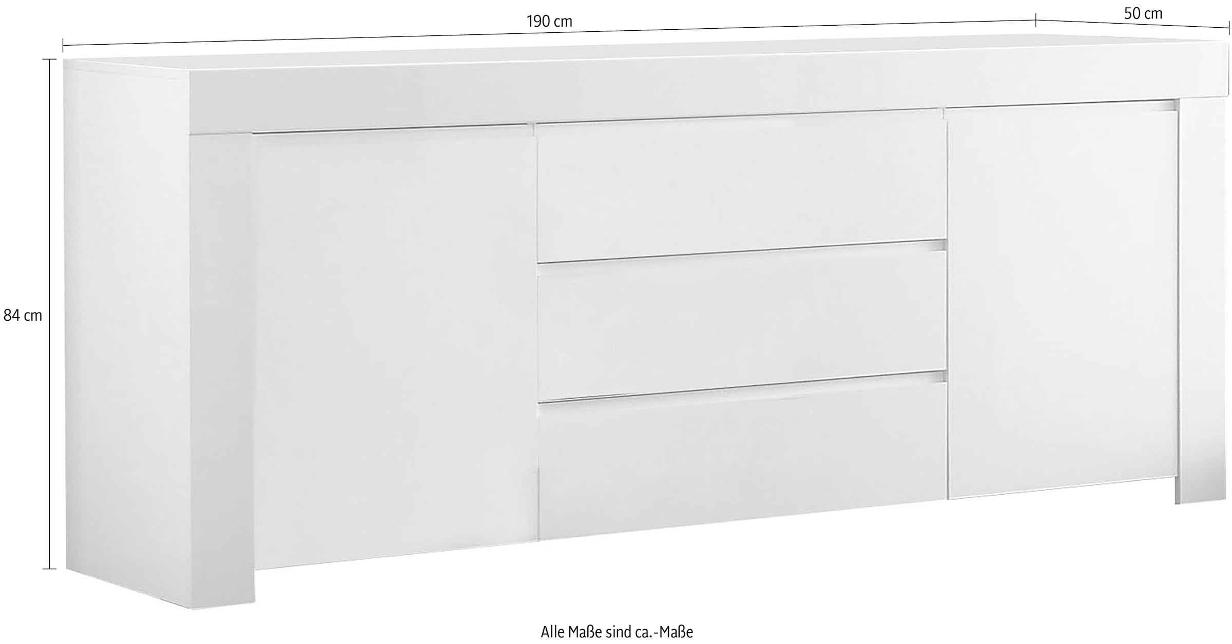 INOSIGN Sideboard »Amalfi«, Breite 190 cm