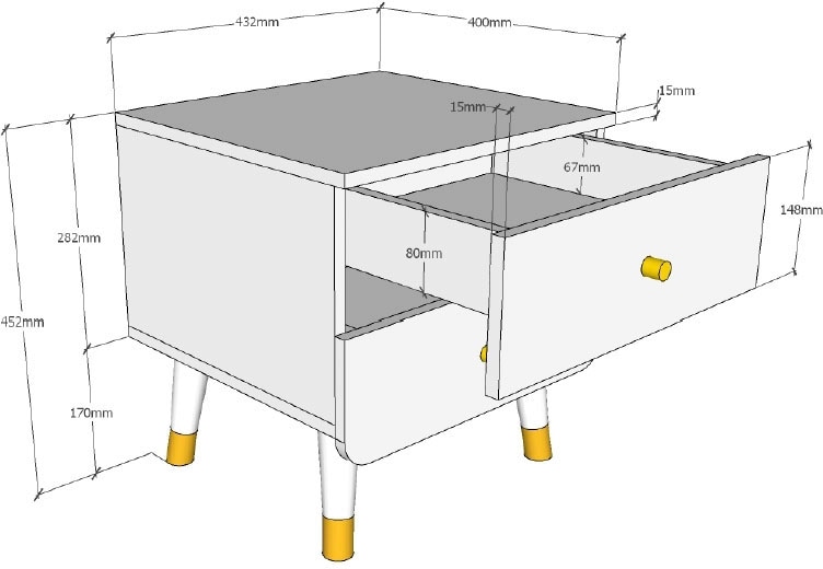 Vipack Nachttisch »Billy«, (Made in Europe)