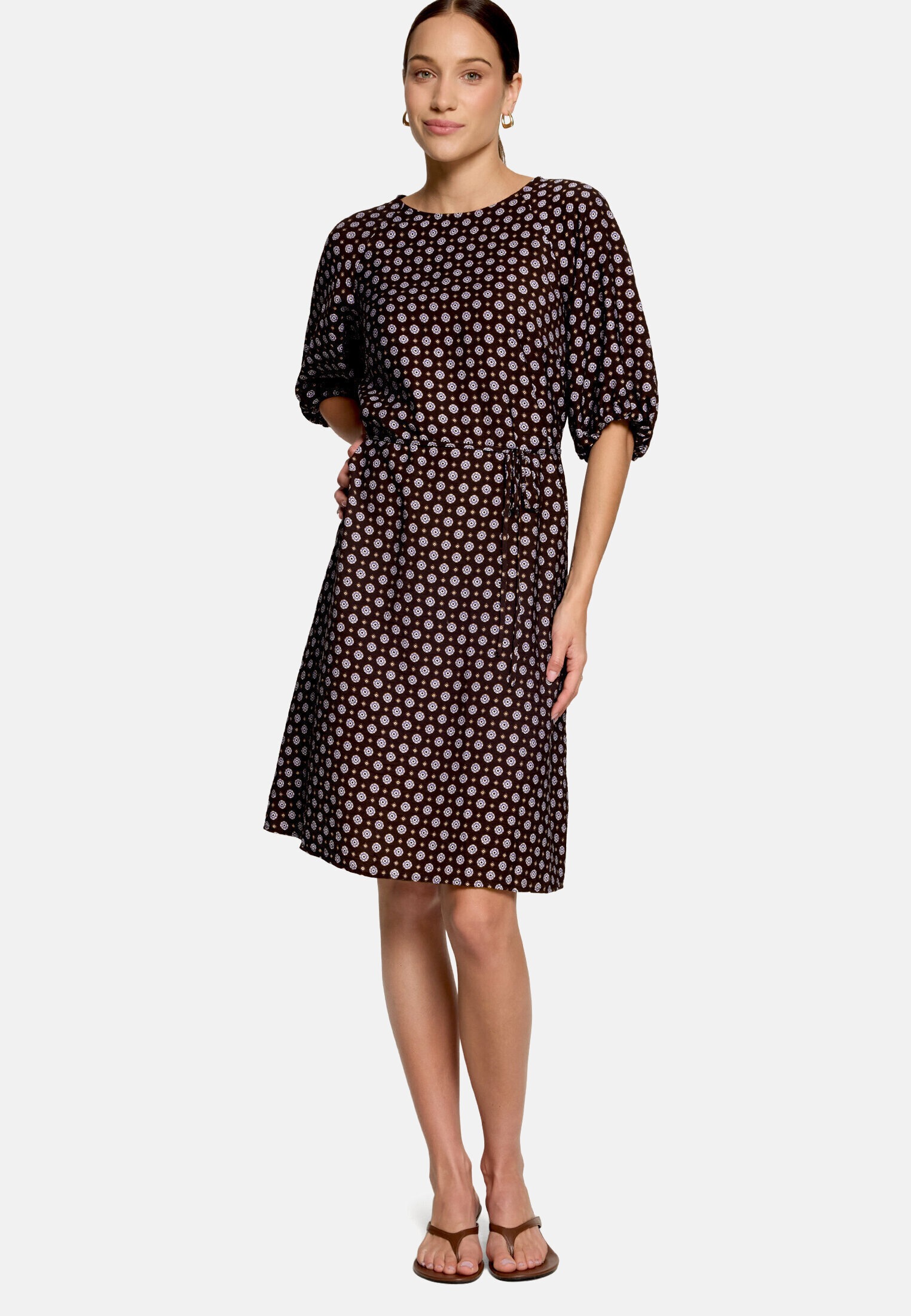 Zero Druckkleid »Damen mit Bindegürtel« Ohne Tasche Material