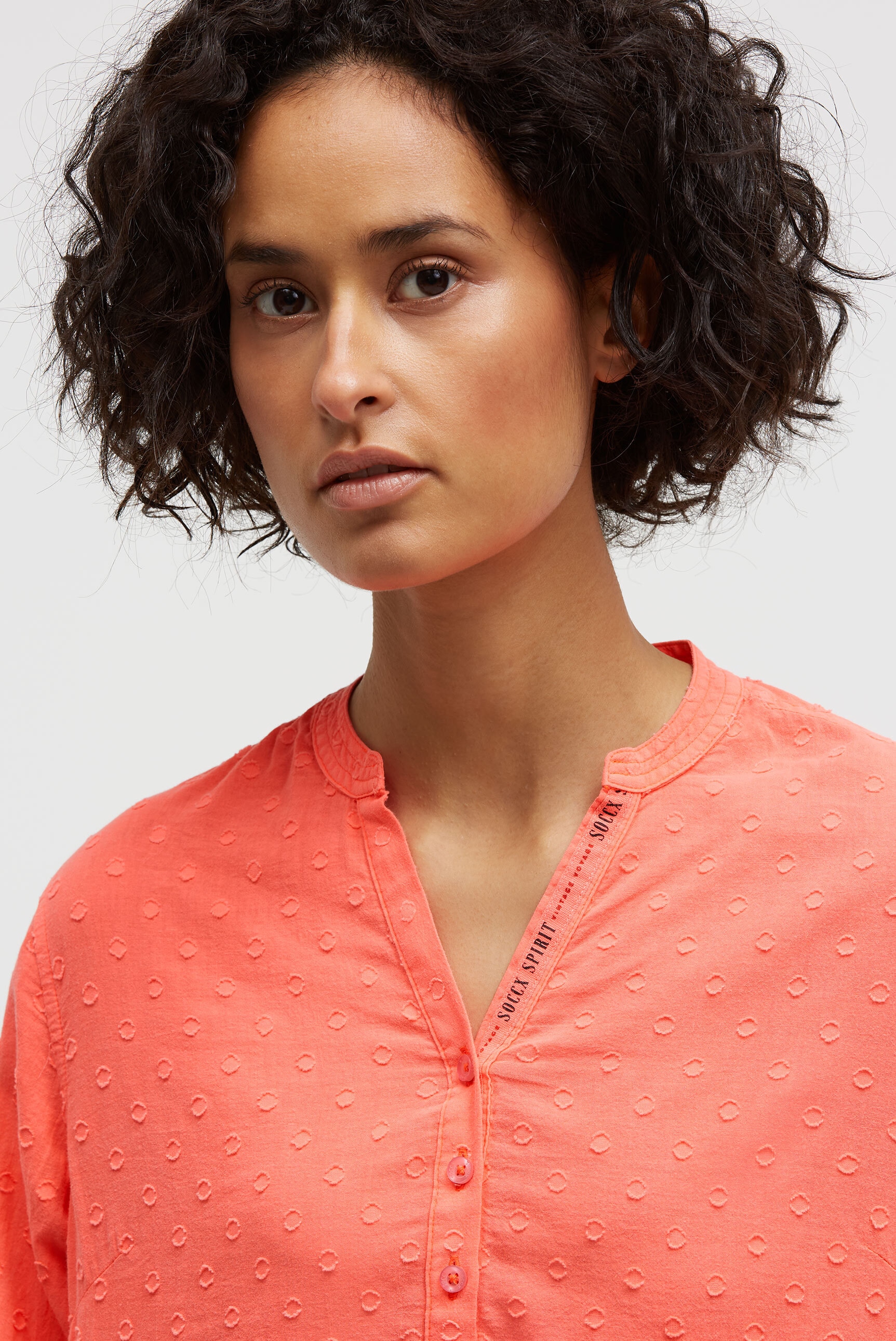 SOCCX Langarmbluse im Turn-Up-Look